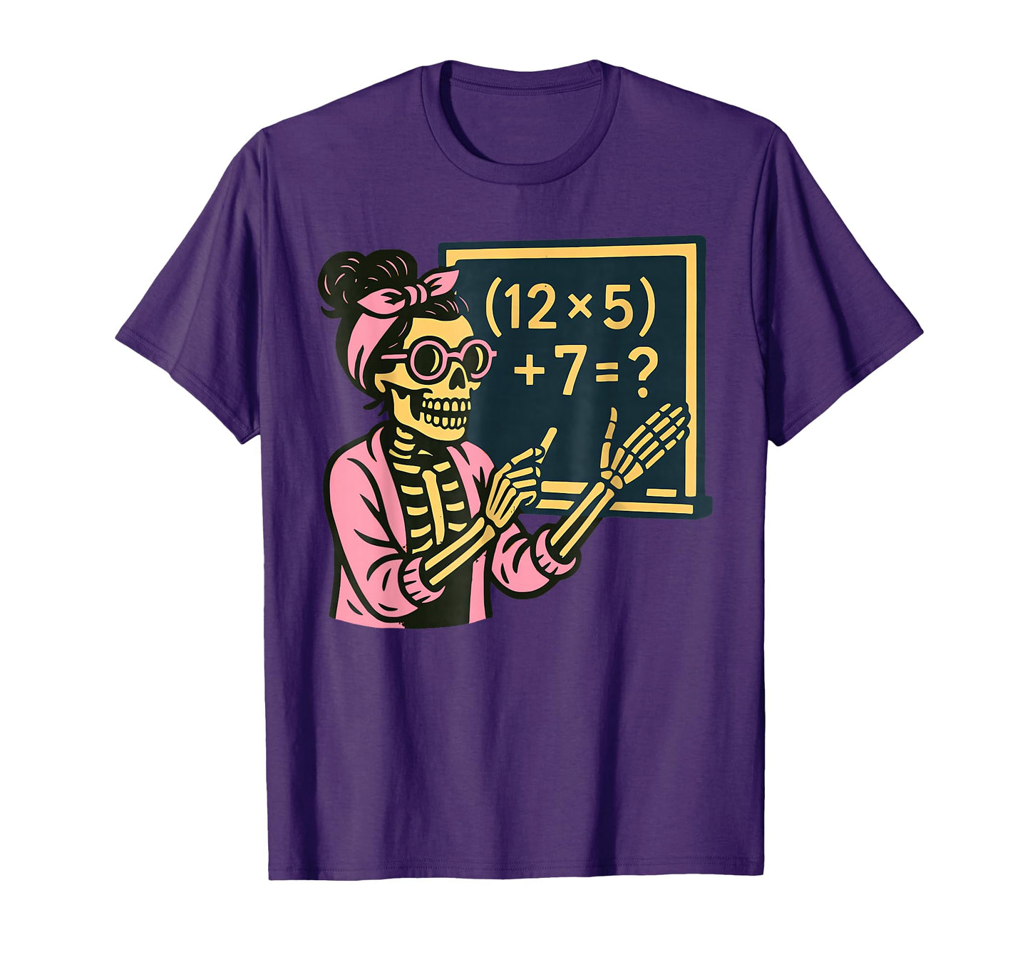 Halloween Teacher Six Seven Meme 6 7 Skeleton Spooky Costume T-Shirt