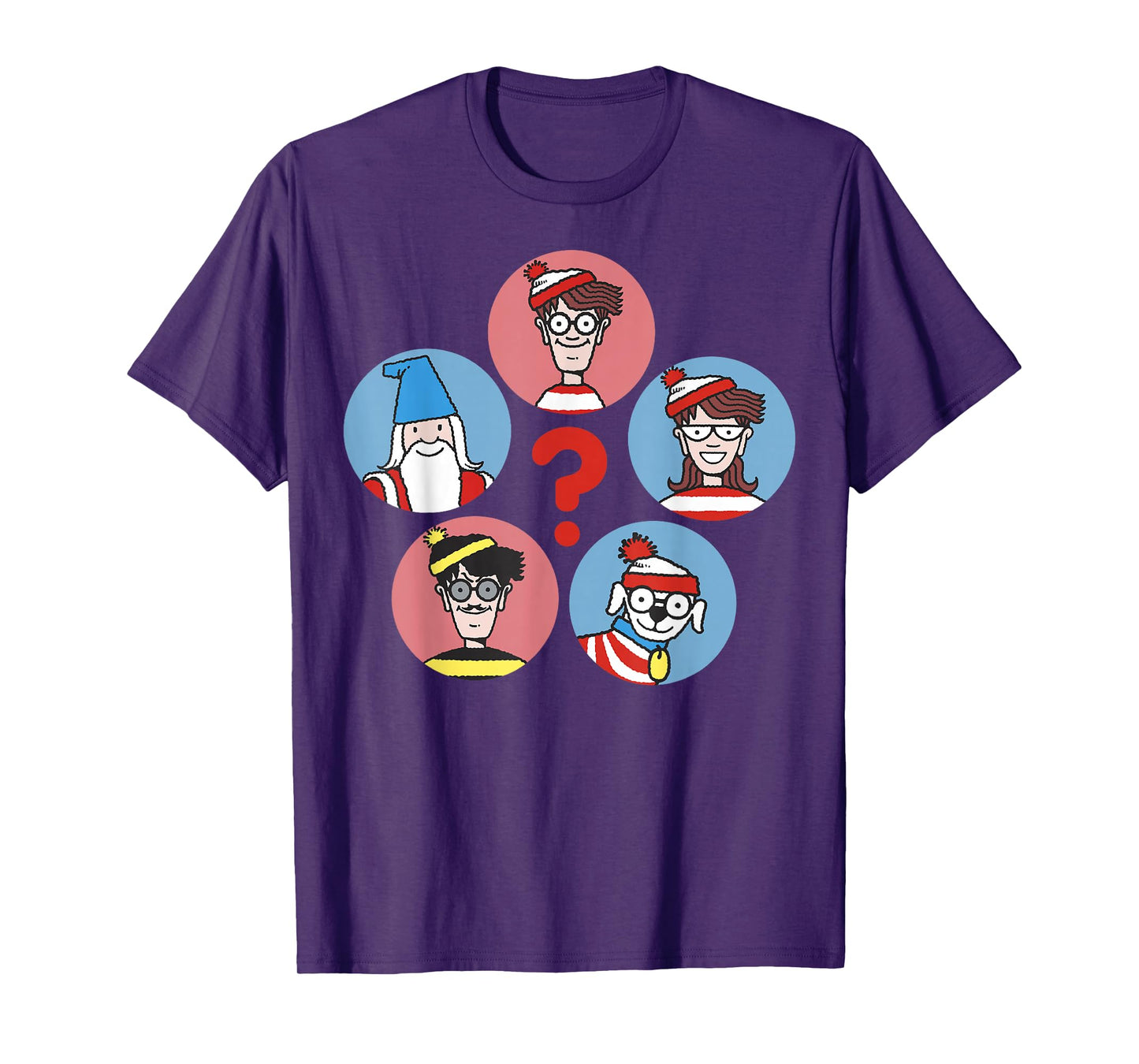 Where's Waldo Guess Who? Character Circles Graphic T-Shirt T-Shirt