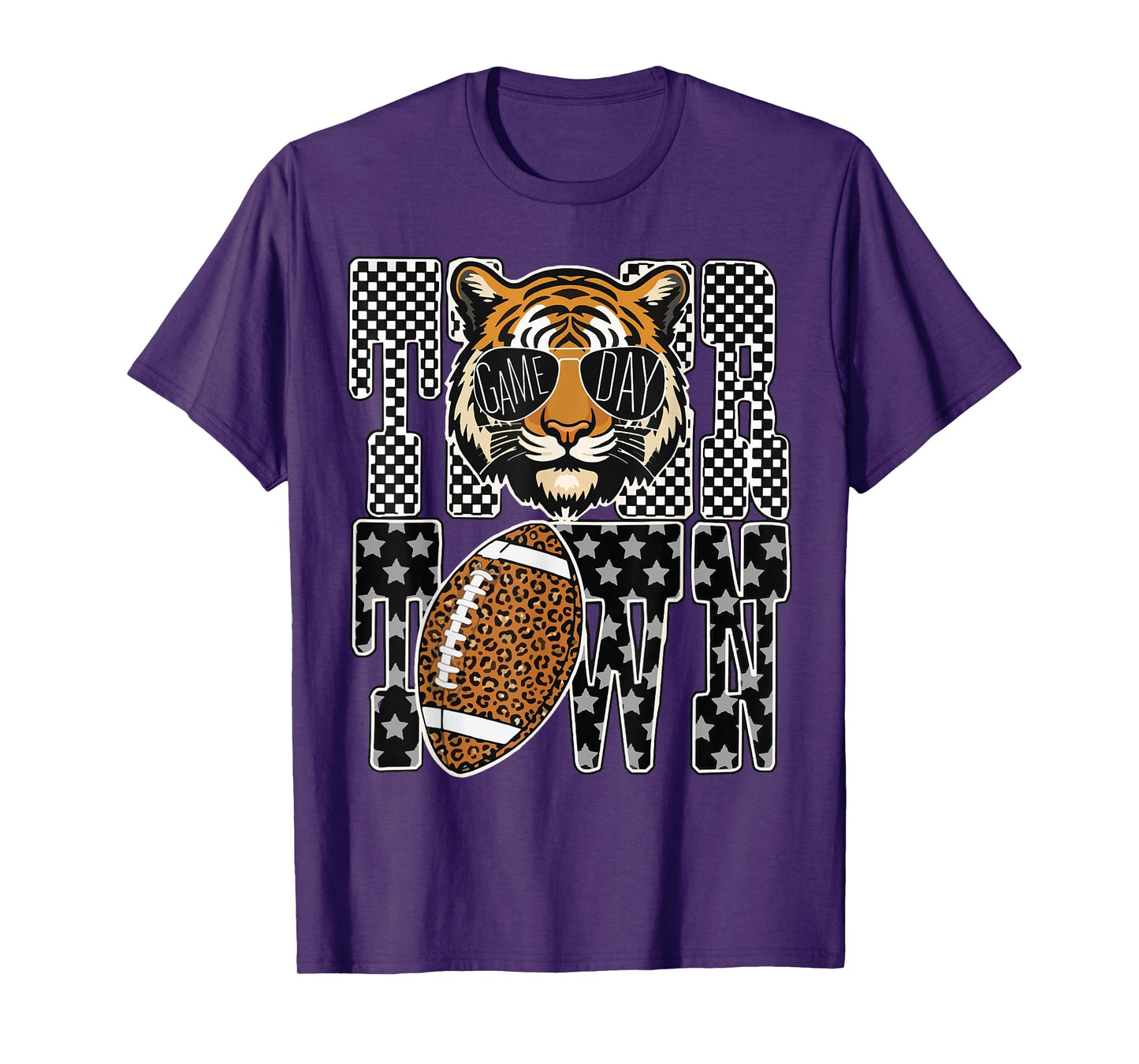 Tiger Town Leopard Football Game Day For Men T-Shirt