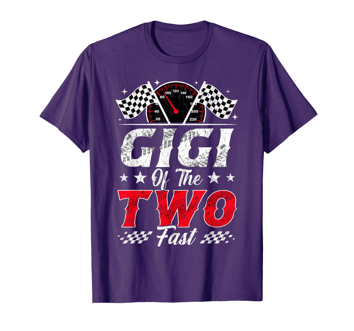 Gigi of The Two Fast 2nd Birthday Racing Car Family T-Shirt