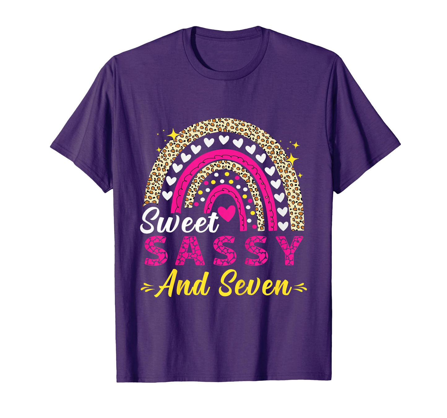 Happy 7th Birthday Sweet Sassy and Seven Girls 7 Years Old T-Shirt