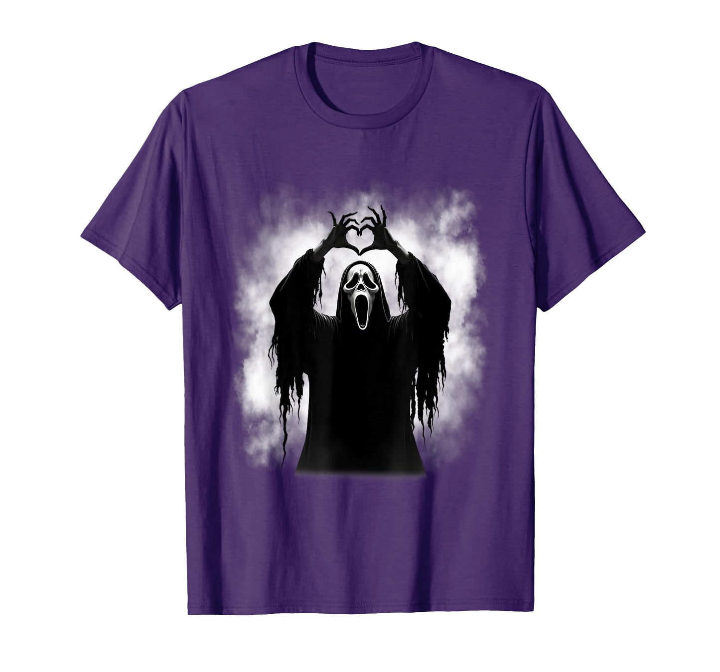 Halloween Scary Face Horror Creepy Ghost Heart Hands Spooky T-Shirt