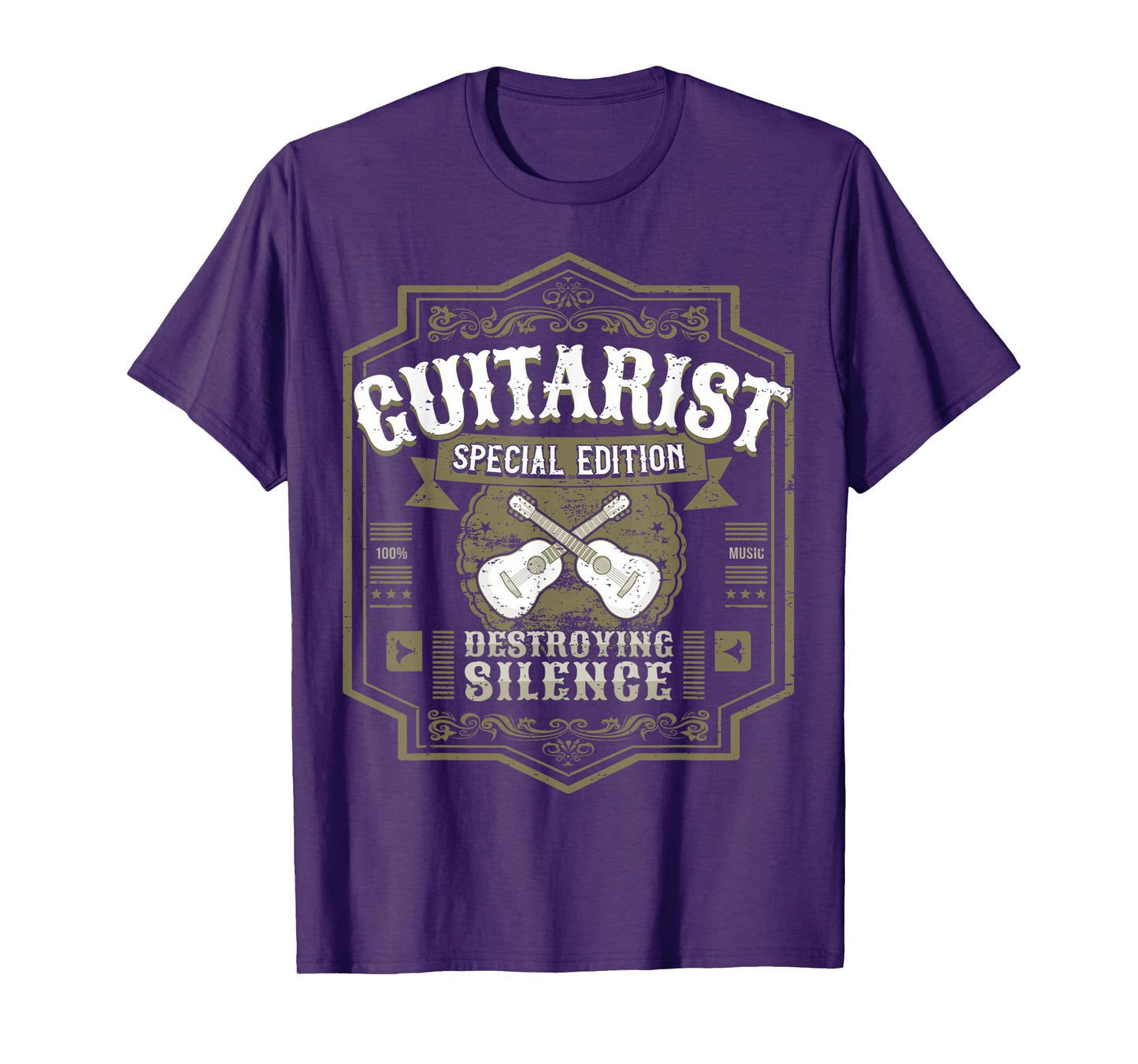 Guitarist Guitar Player Design I Destroying Silence Vintage T-Shirt