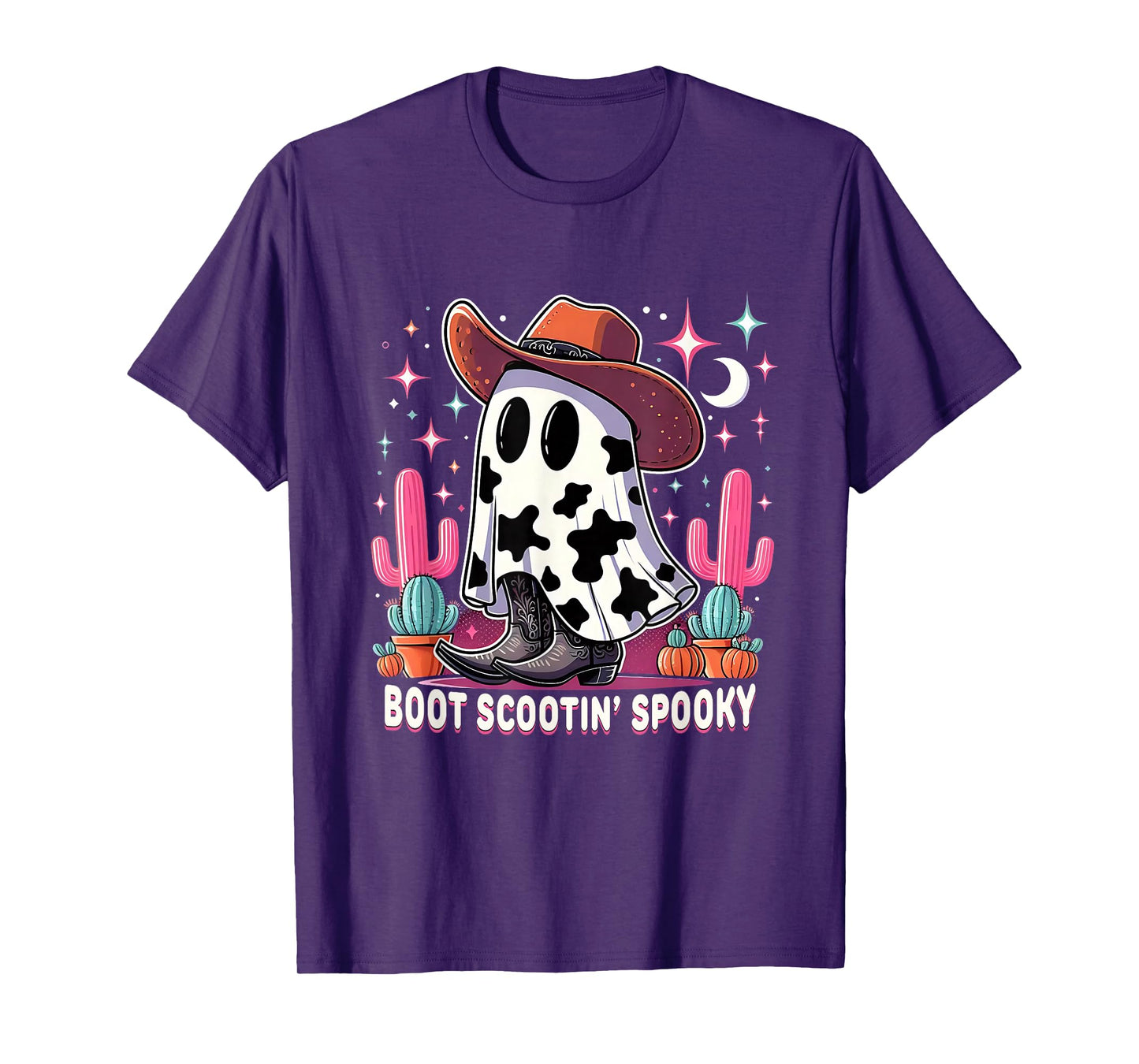 Cowboy Ghost Boot Scootin Spooky Western Vibes T-Shirt