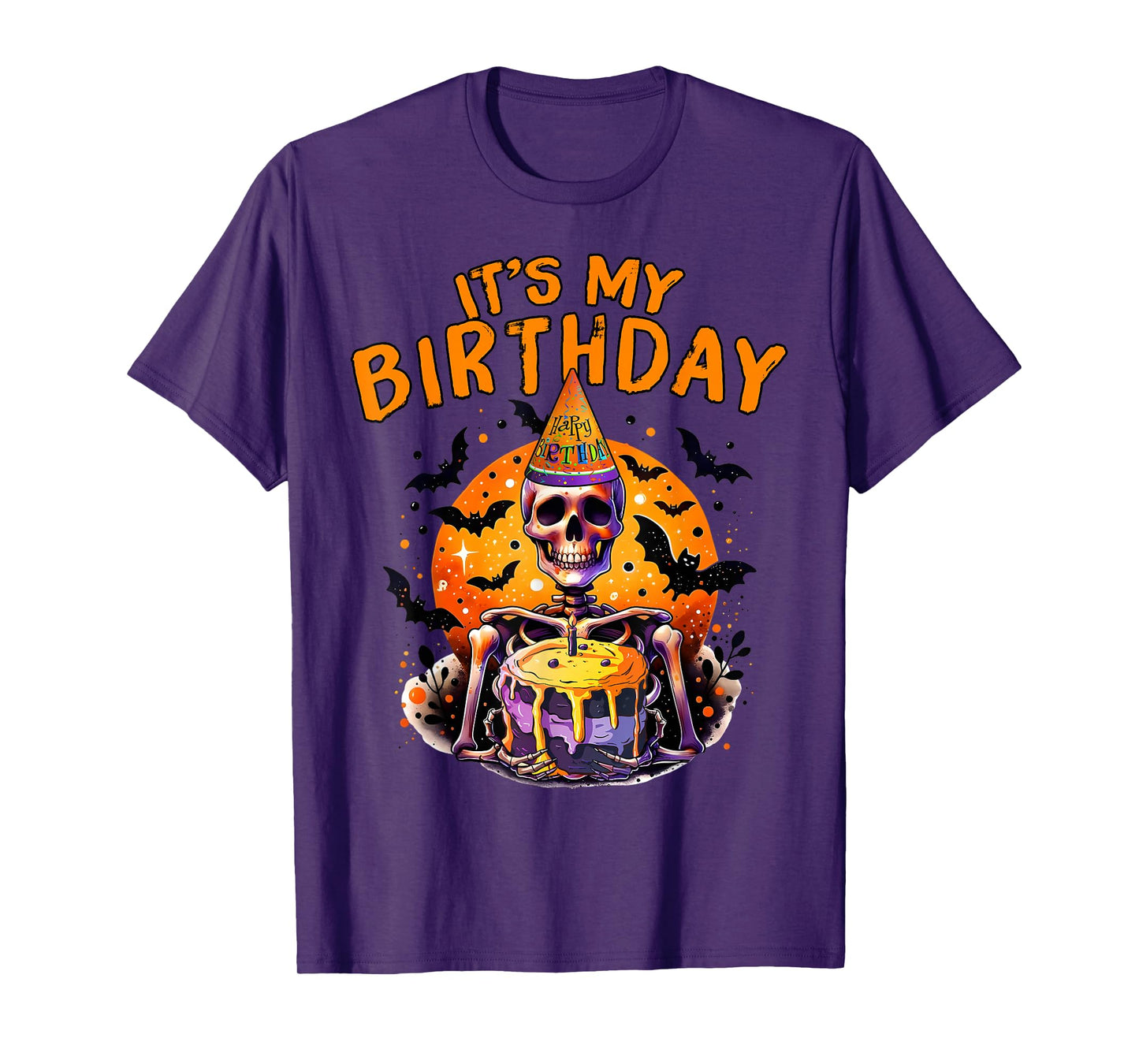 It's My Birthday Skeleton Happy Halloween Birthday Party T-Shirt