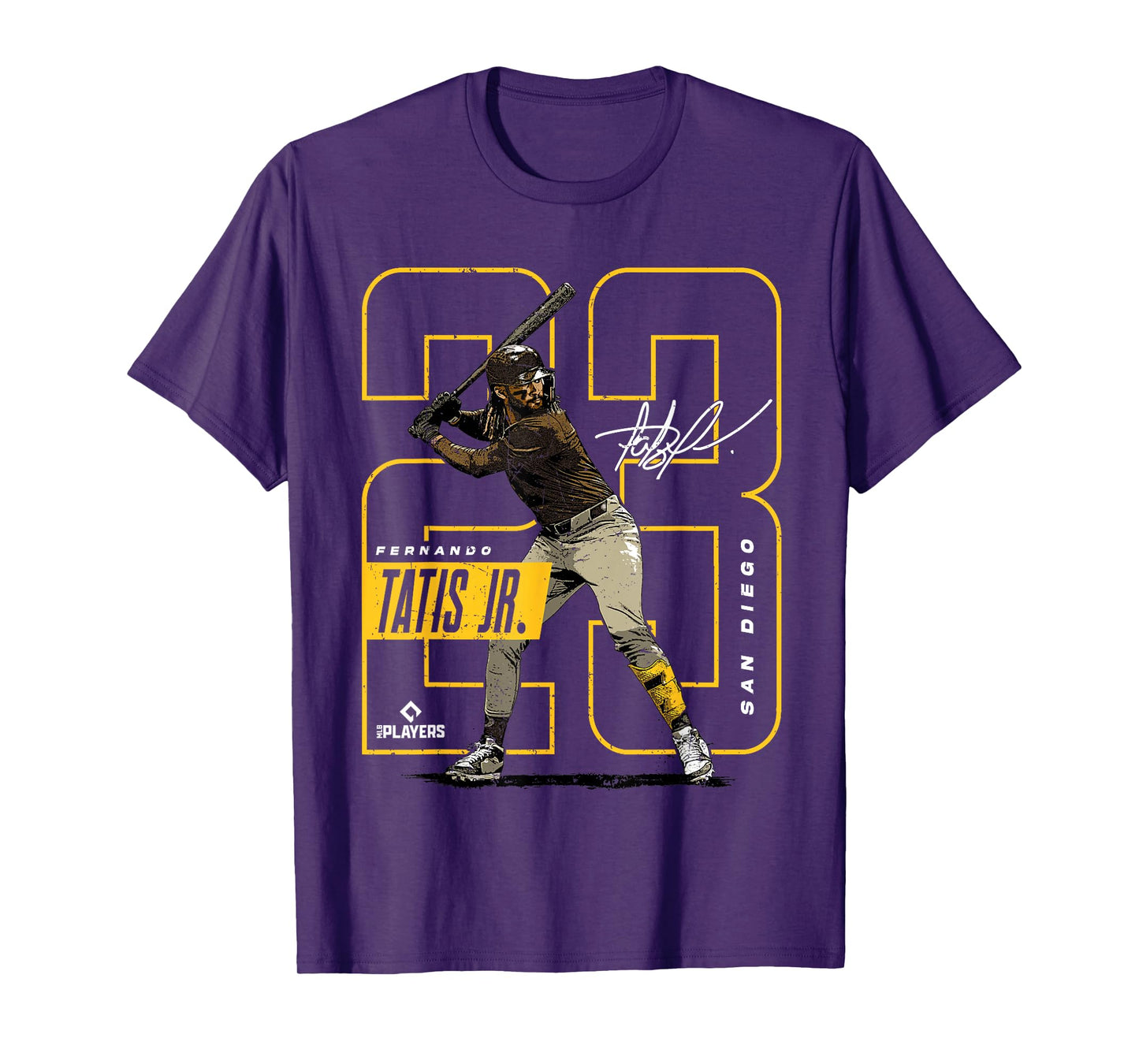 License Champs Fernando Tatis Jr | San Diego MLB Player League | MLBTAT4037 T-Shirt, Small, Brown