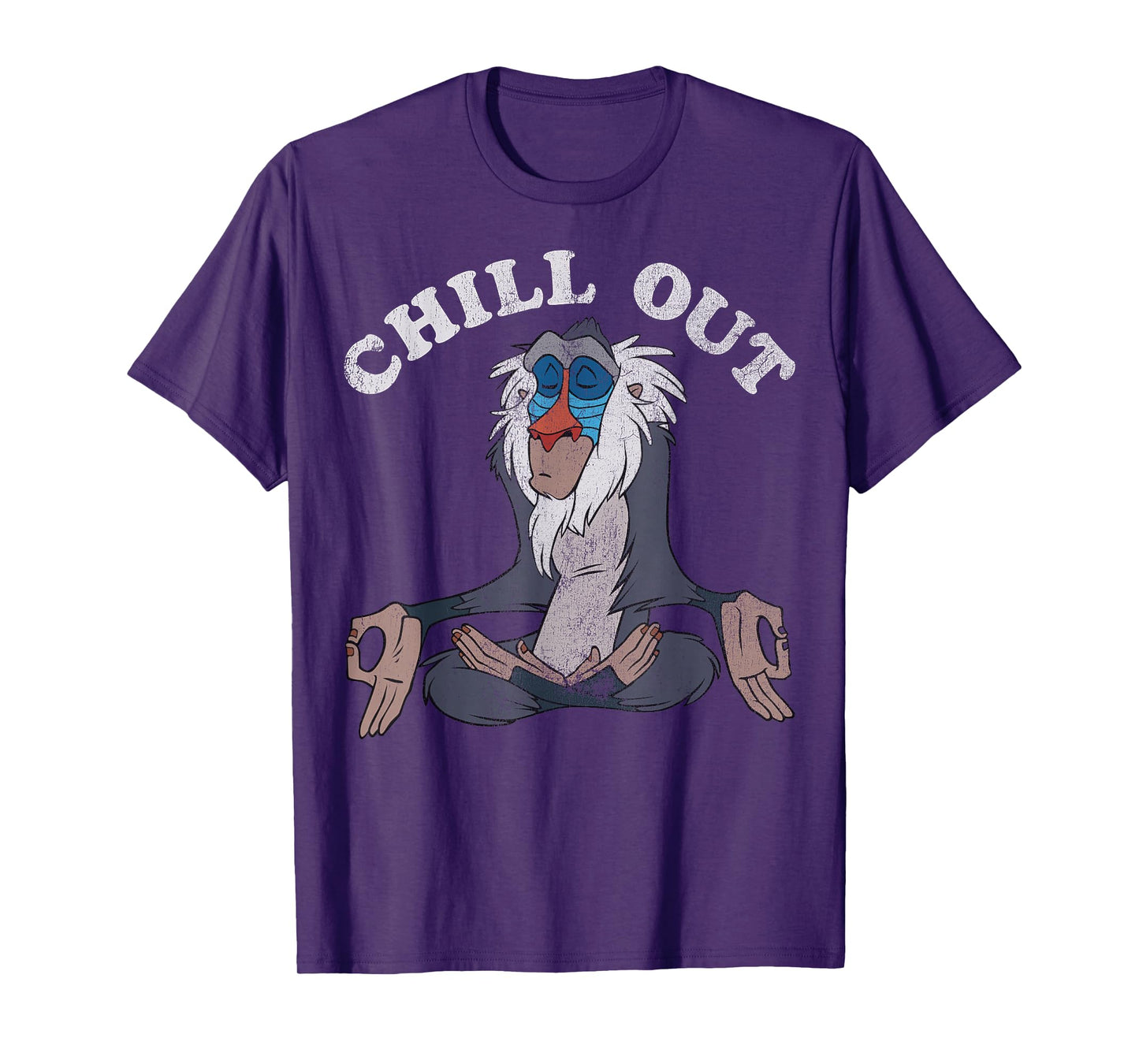 Disney Lion King Rafiki Chill Out Meditation Graphic T-Shirt