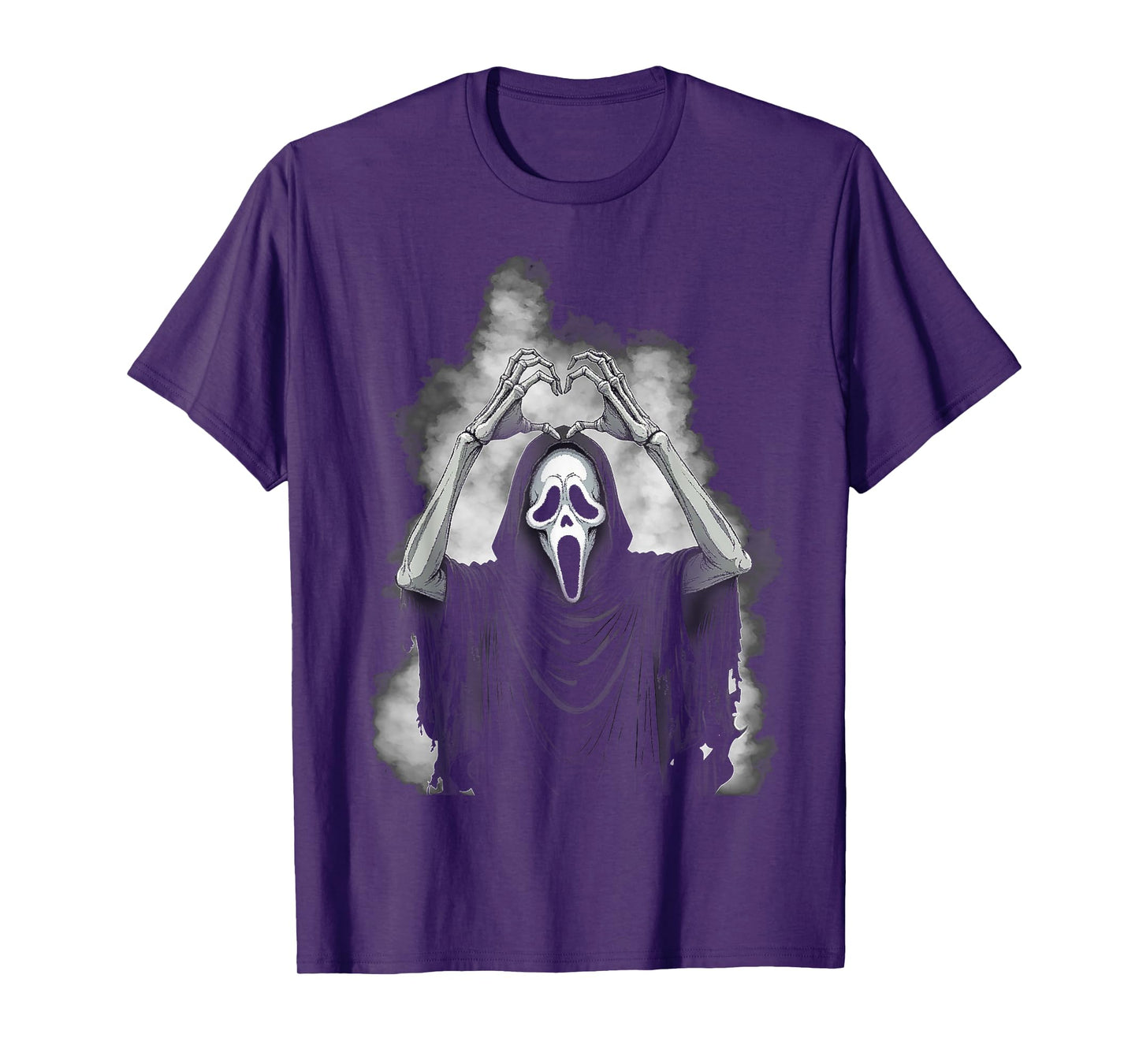 Halloween Scary Face Creepy Ghost Heart Hands Spooky Horror T-Shirt
