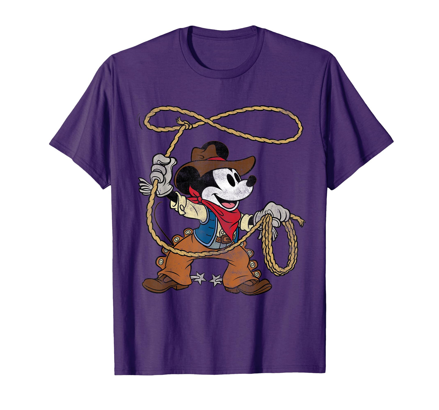 Disney Mickey Mouse Cowboy Costume Western Vintage Look T-Shirt