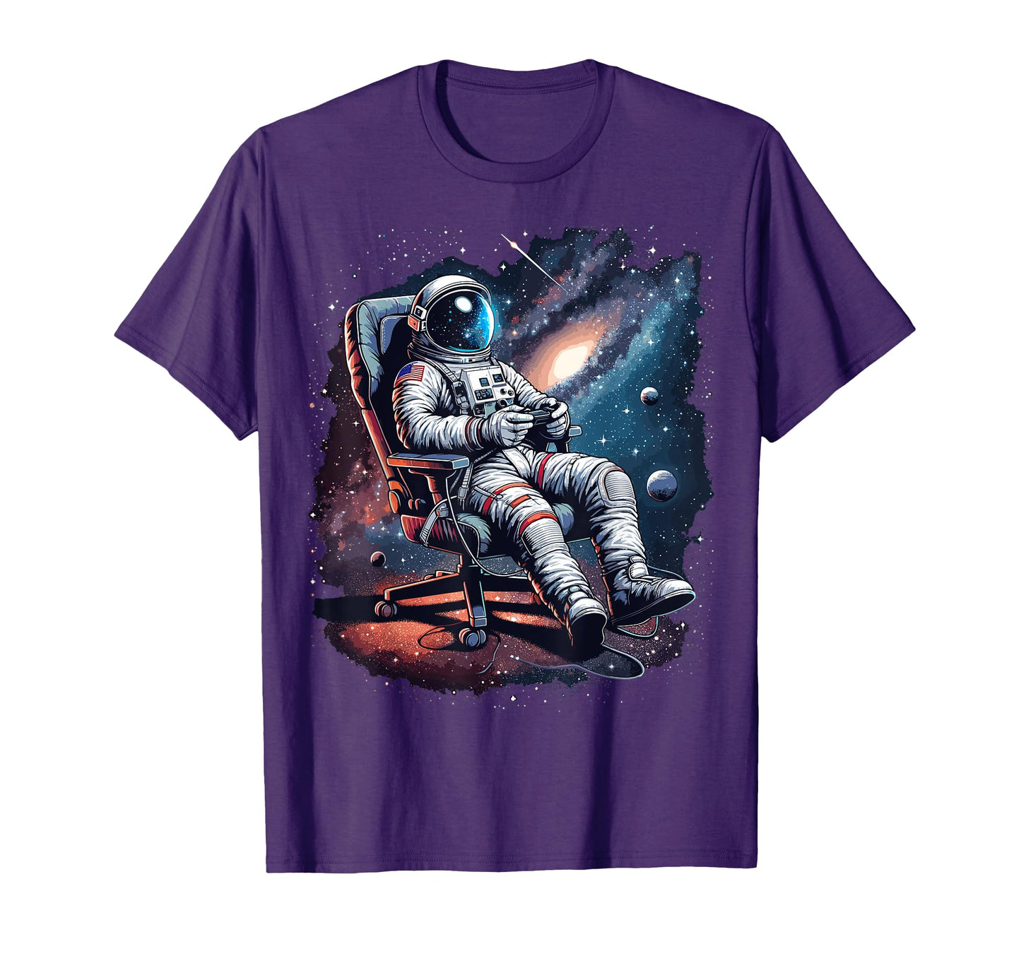 Space Astronaut Gaming System Planets Astronaut Gamer T-Shirt