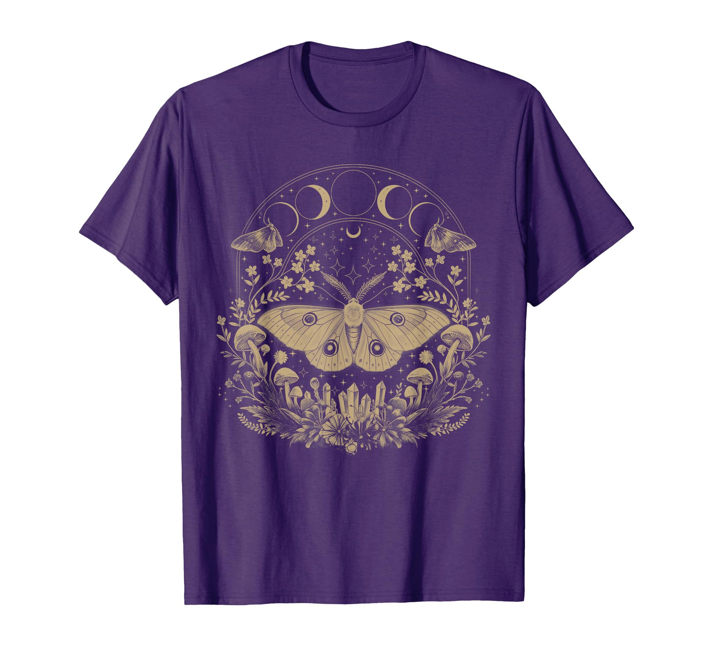 Cute Fairycore Moth Therian Aesthetic Floral for Girls Women T-Shirt