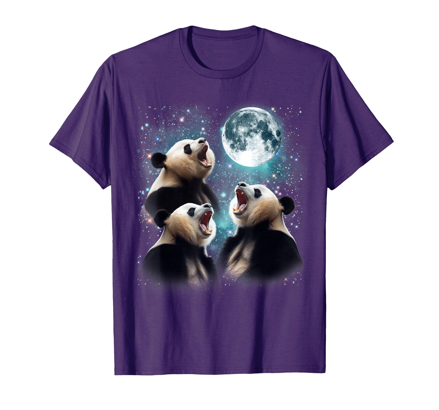 3 Panda Moon Howling Panda Head Funny For Men, Women, Kid T-Shirt