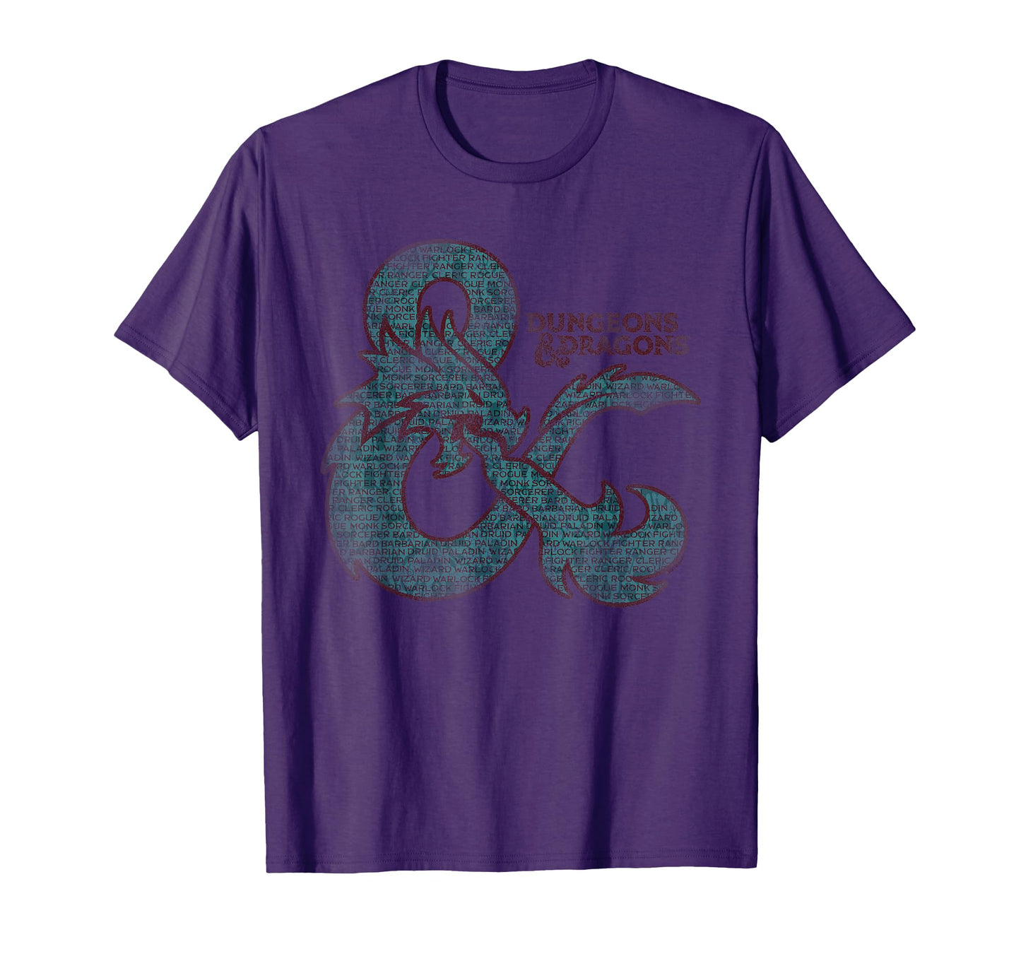Dungeons & Dragons Classes in an Ampersand Logo T-Shirt