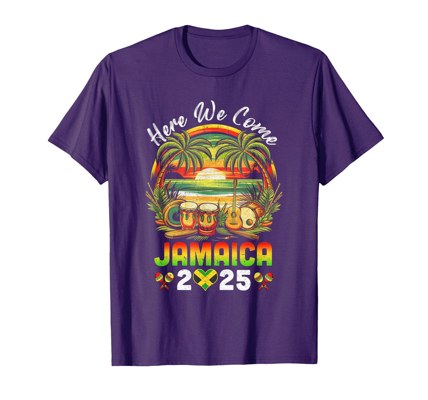 Here We Come Jamaica 2025 Girls Trip Family Summer Vacation T-Shirt