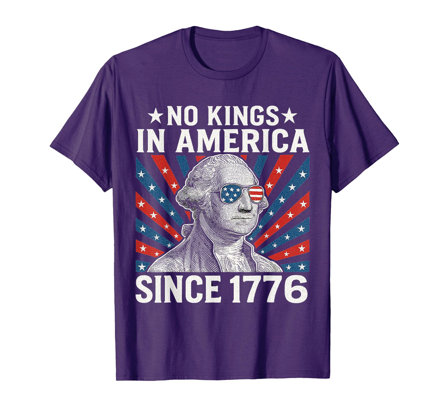 No Kings in America Since 1776 Vintage USA Flag T-Shirt