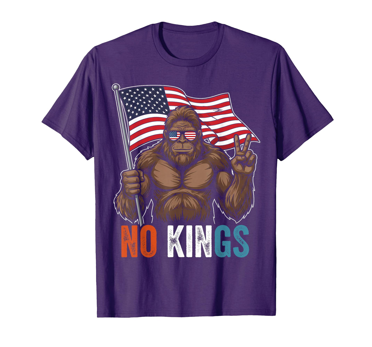 No Kings in America Bigfoot T-Shirt