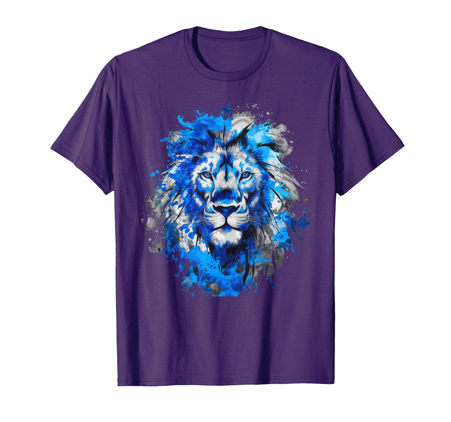 Lions Tshirt Men Women Blue Animal School Sport Fan Lion T-Shirt