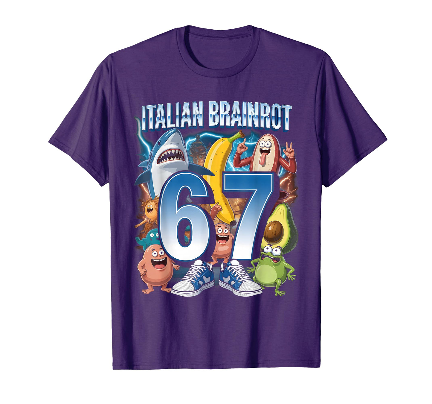 67 Brainrot Italian Meme Funny 67 Kids Costume Six Seven 6-7 T-Shirt