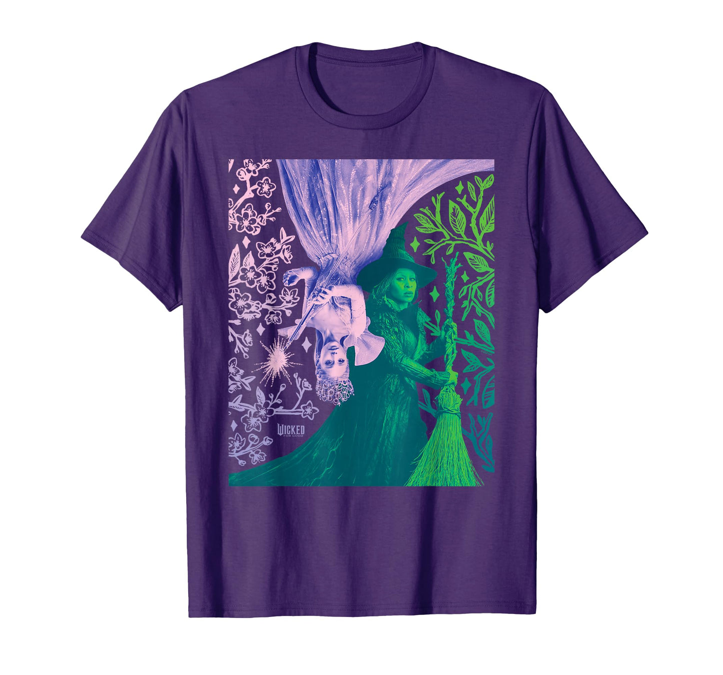 Wicked: For Good Glinda and Elphaba in Perfect Contrast T-Shirt