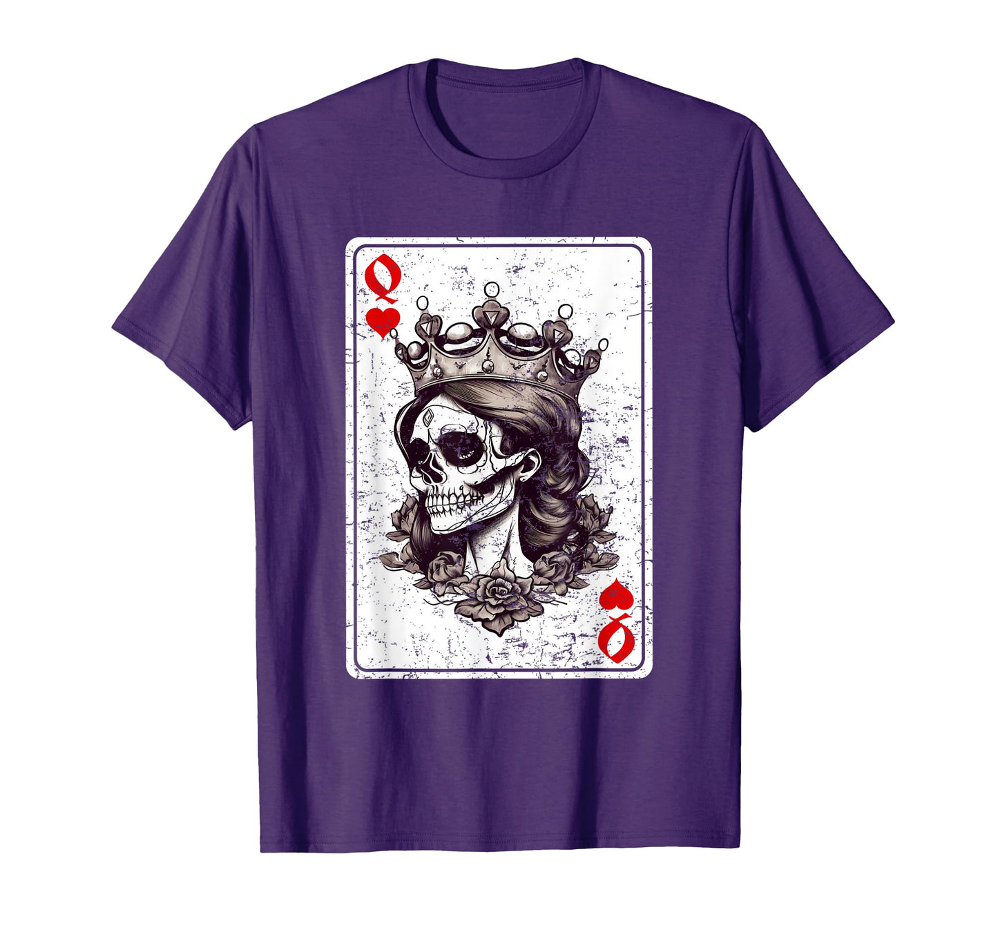 Queen of Hearts Card Game Horror Heart Queen Gothic T-Shirt