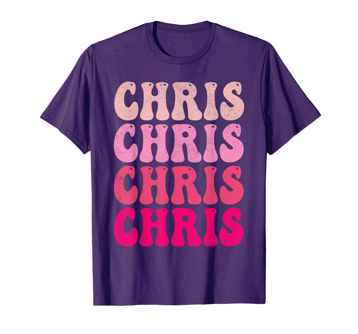 Groovy Chris First Name Personalized I Love Chris Tees Meme T-Shirt