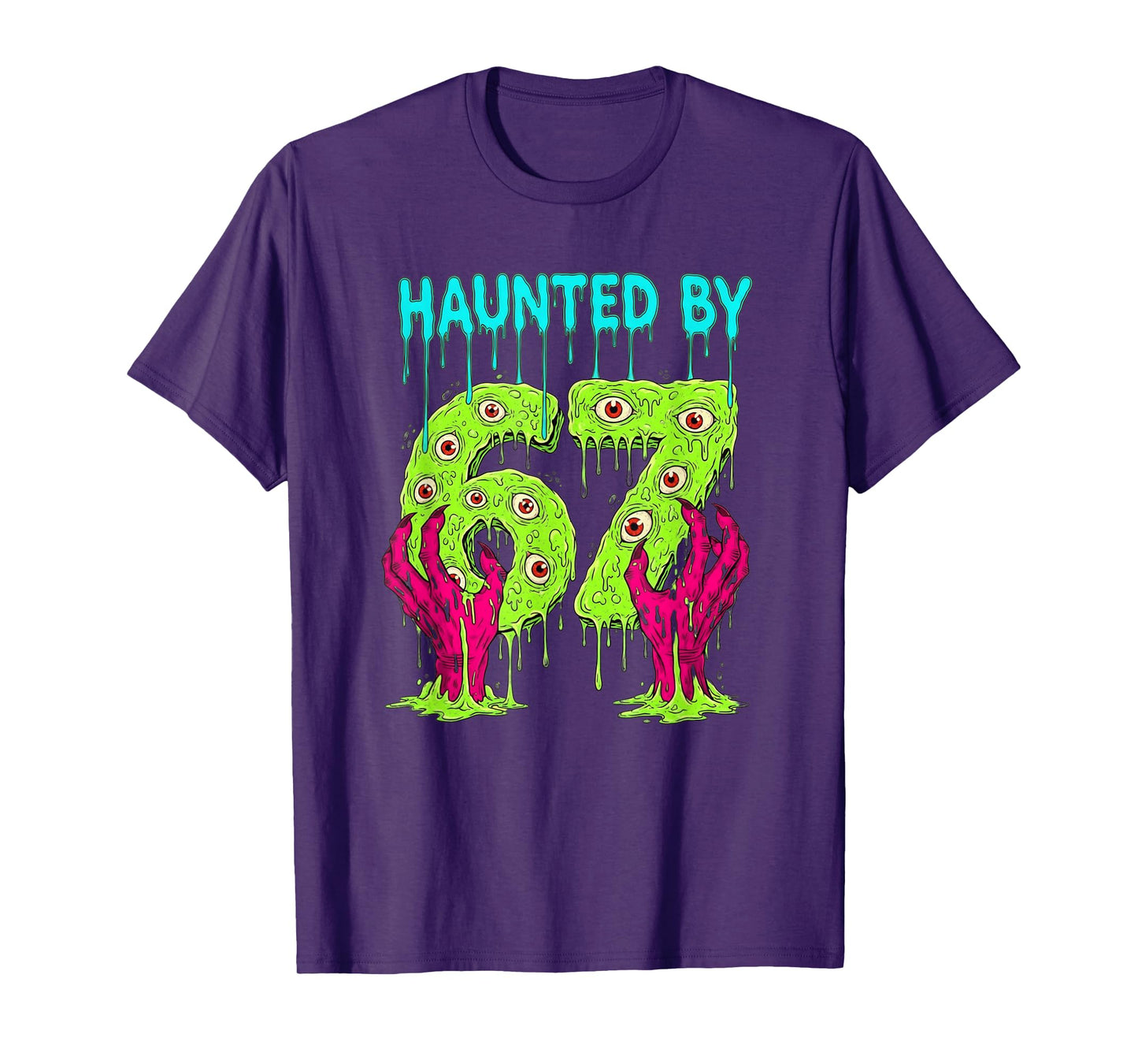Haunted by 67 Funny Halloween Spooky Season Pumpkin Ghost 67 T-Shirt
