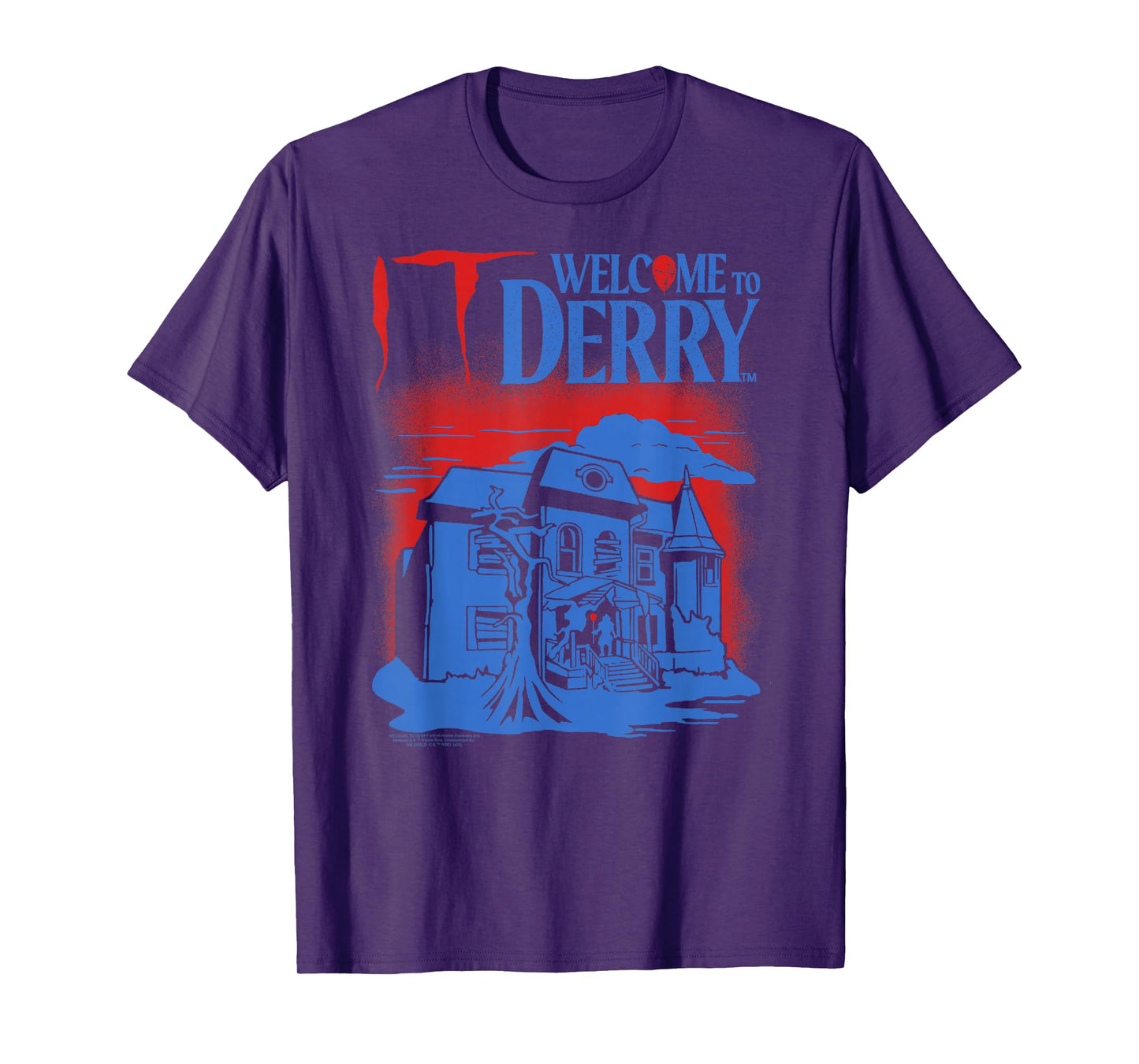 IT: Welcome to Derry Haunted House with Logo Horror TV Show T-Shirt