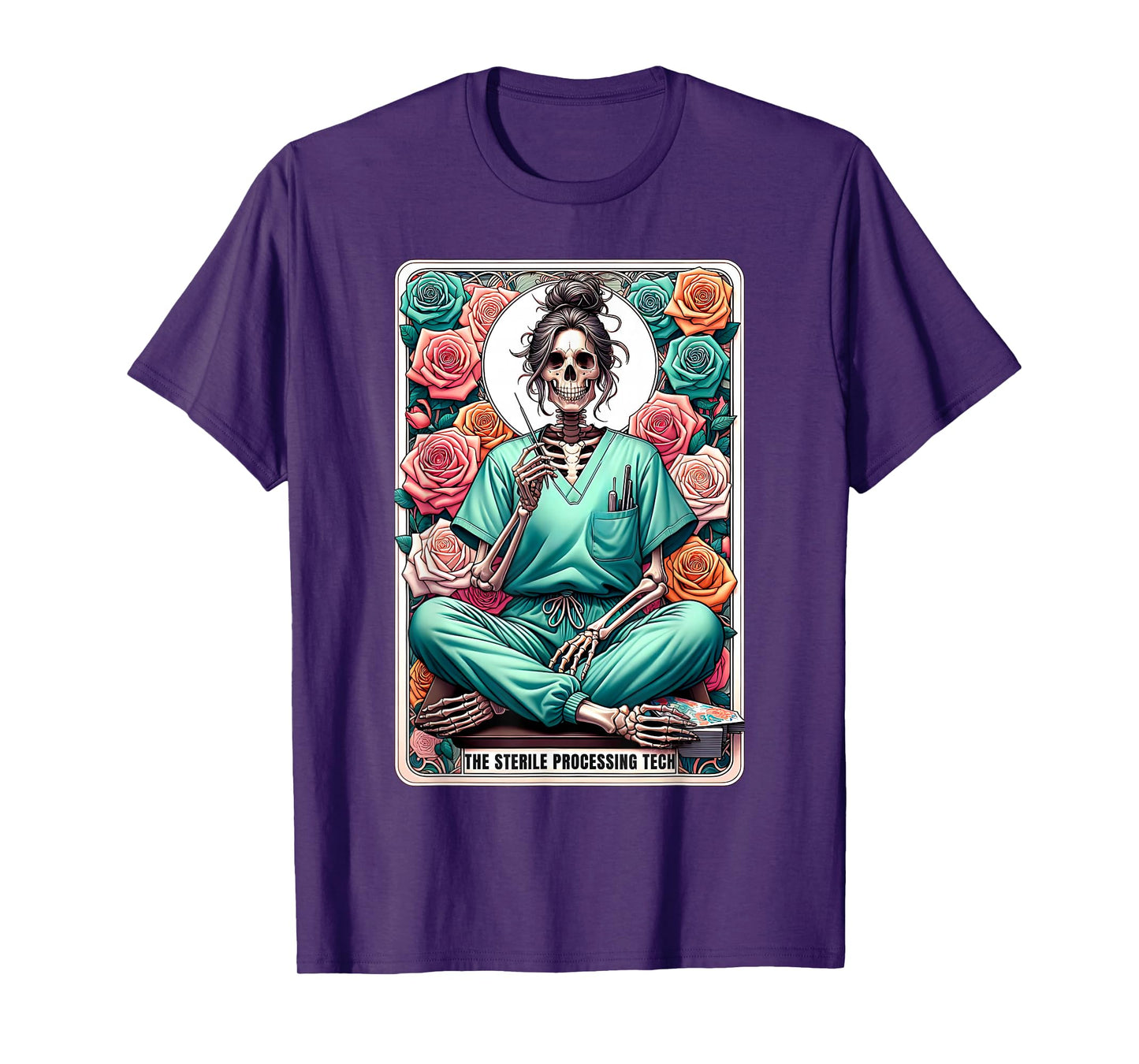 The Sterile Processing Tech Tarot Card Skeleton SPD Tech T-Shirt