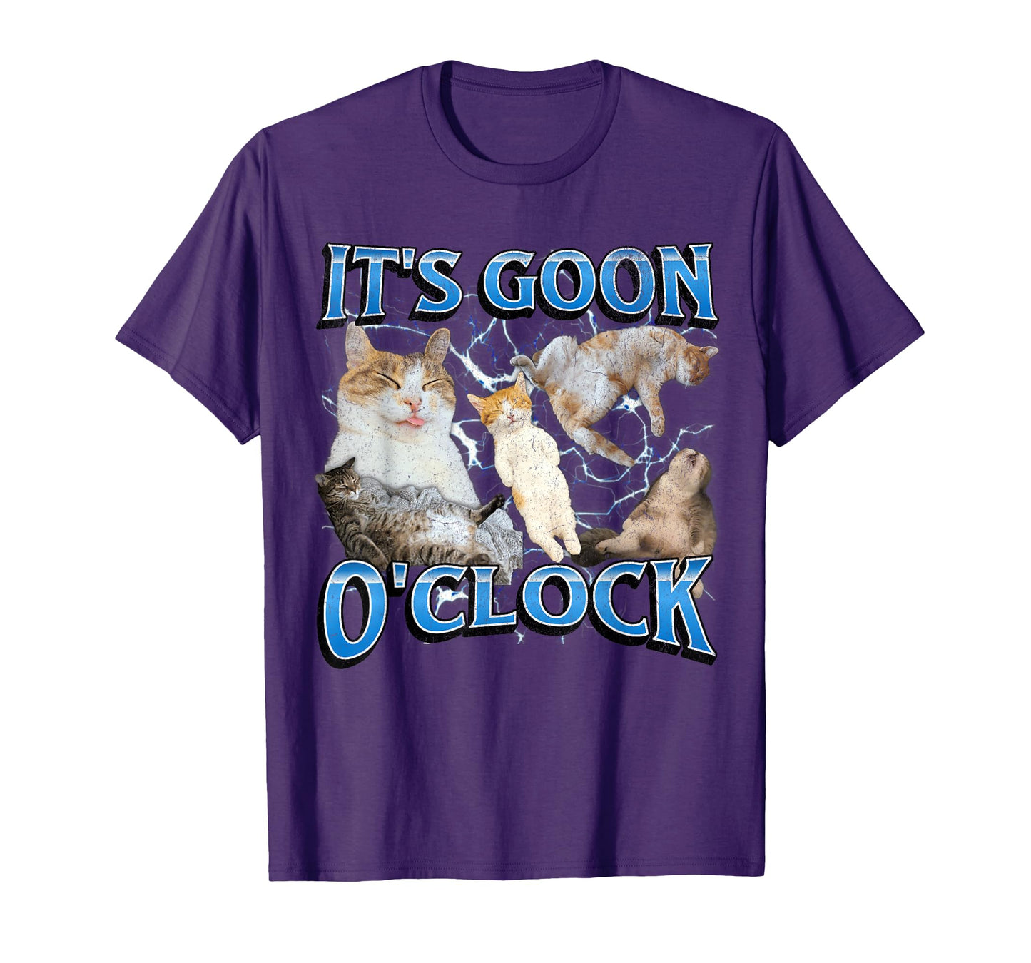 Gooning O'clock Funny Offensive Cat Meme Bootleg Graphic Men Women T-Shirt
