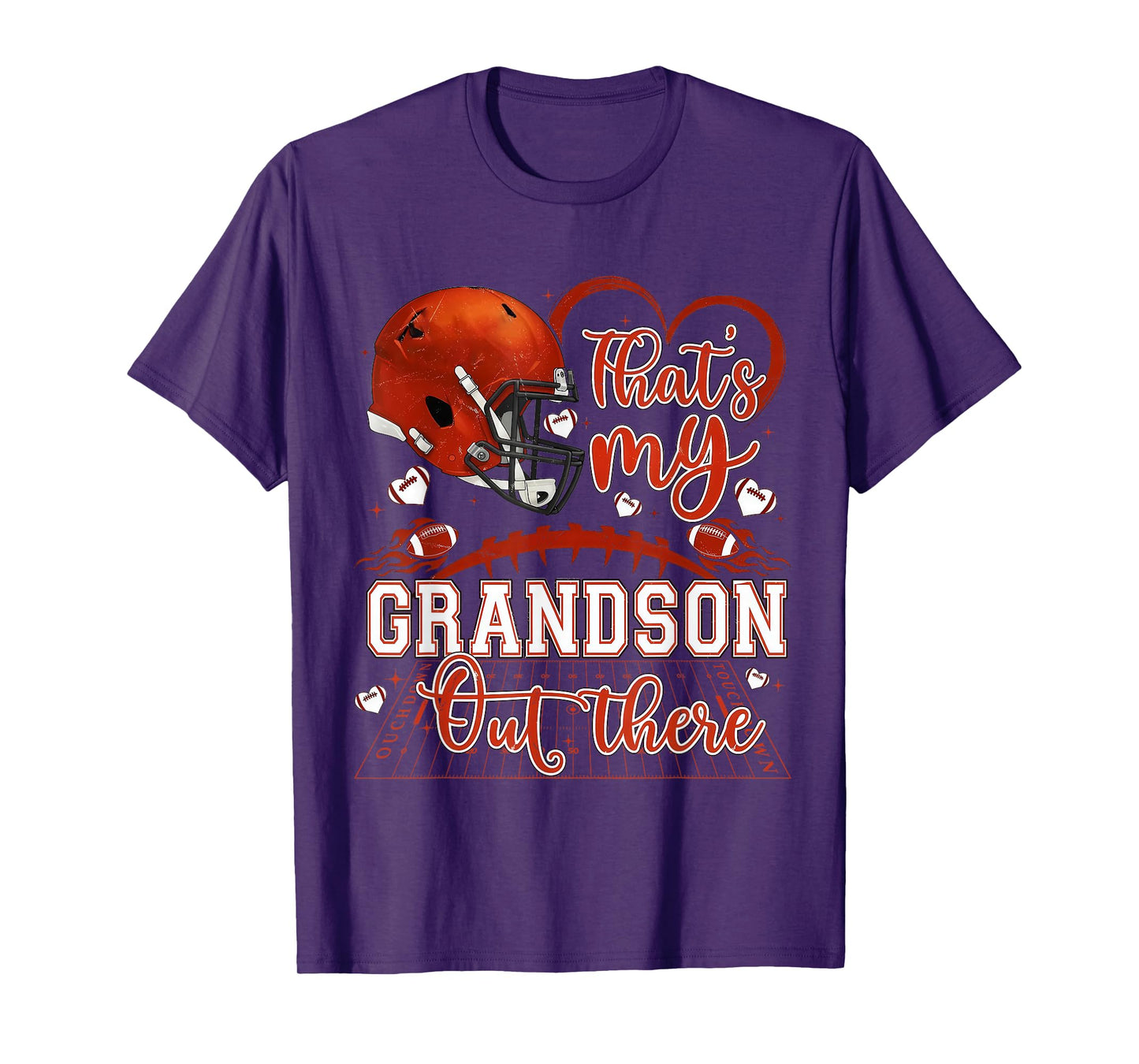 That's My Grandson Out There Football Grandma Game Day T-Shirt