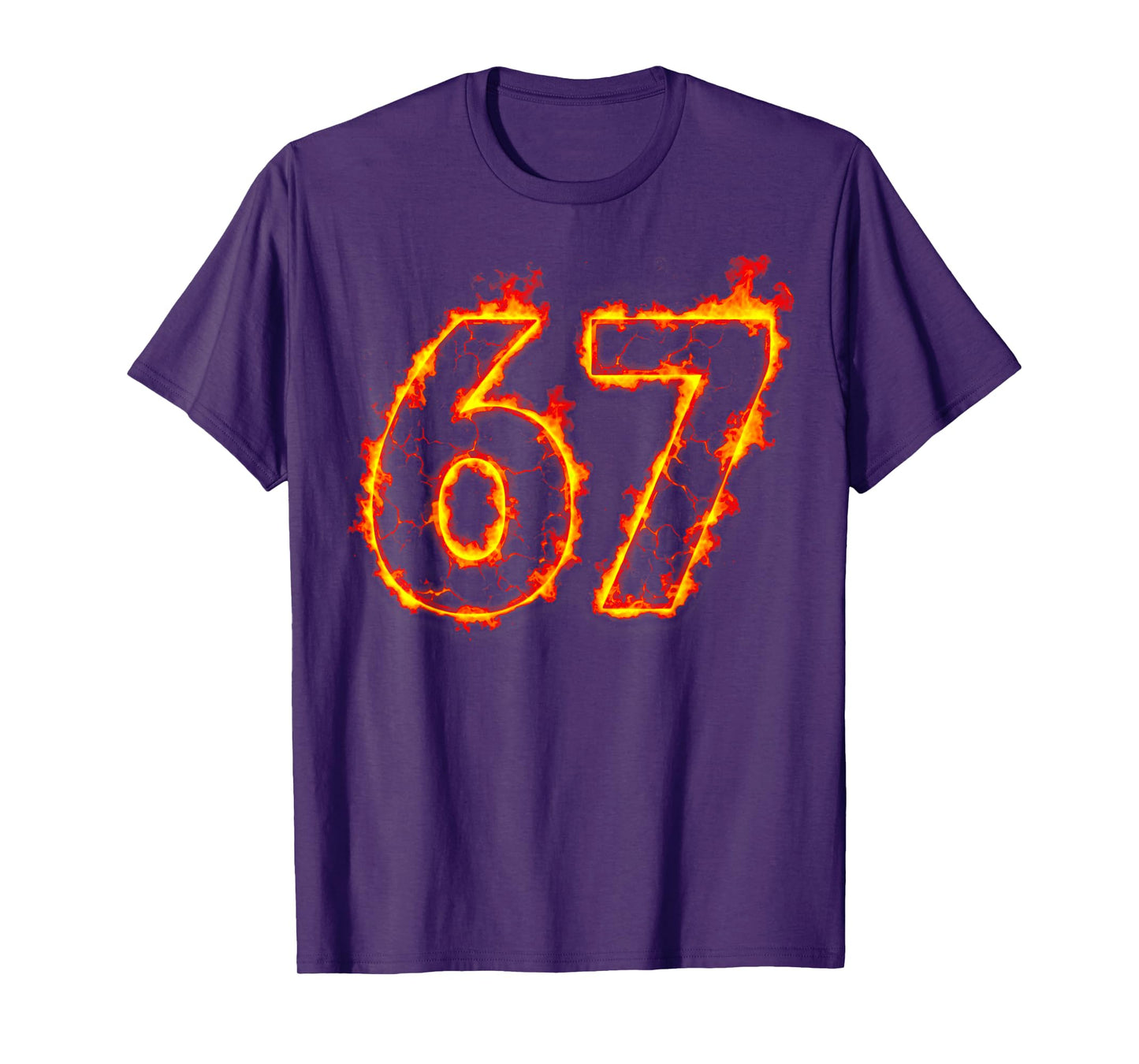 67 Flame Number Six Seven Meme 67 Kids T-Shirt