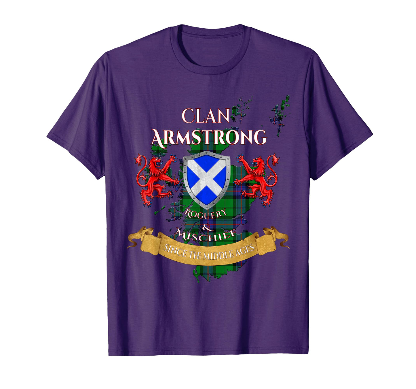 Armstrong Scottish Family Clan Middle Ages Mischief T-Shirt