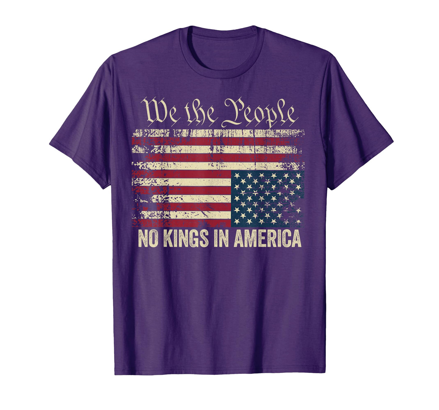 We The People No Kings in America October 18 Protest US Flag T-Shirt