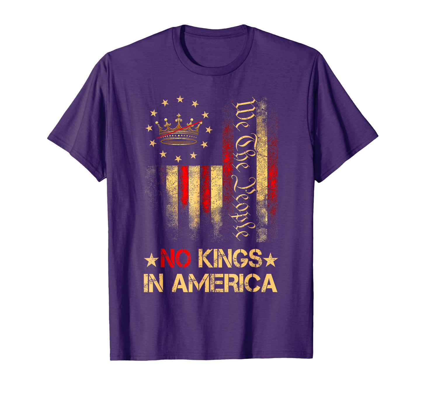 No Kings in America We The People USA Patriotic T-Shirt