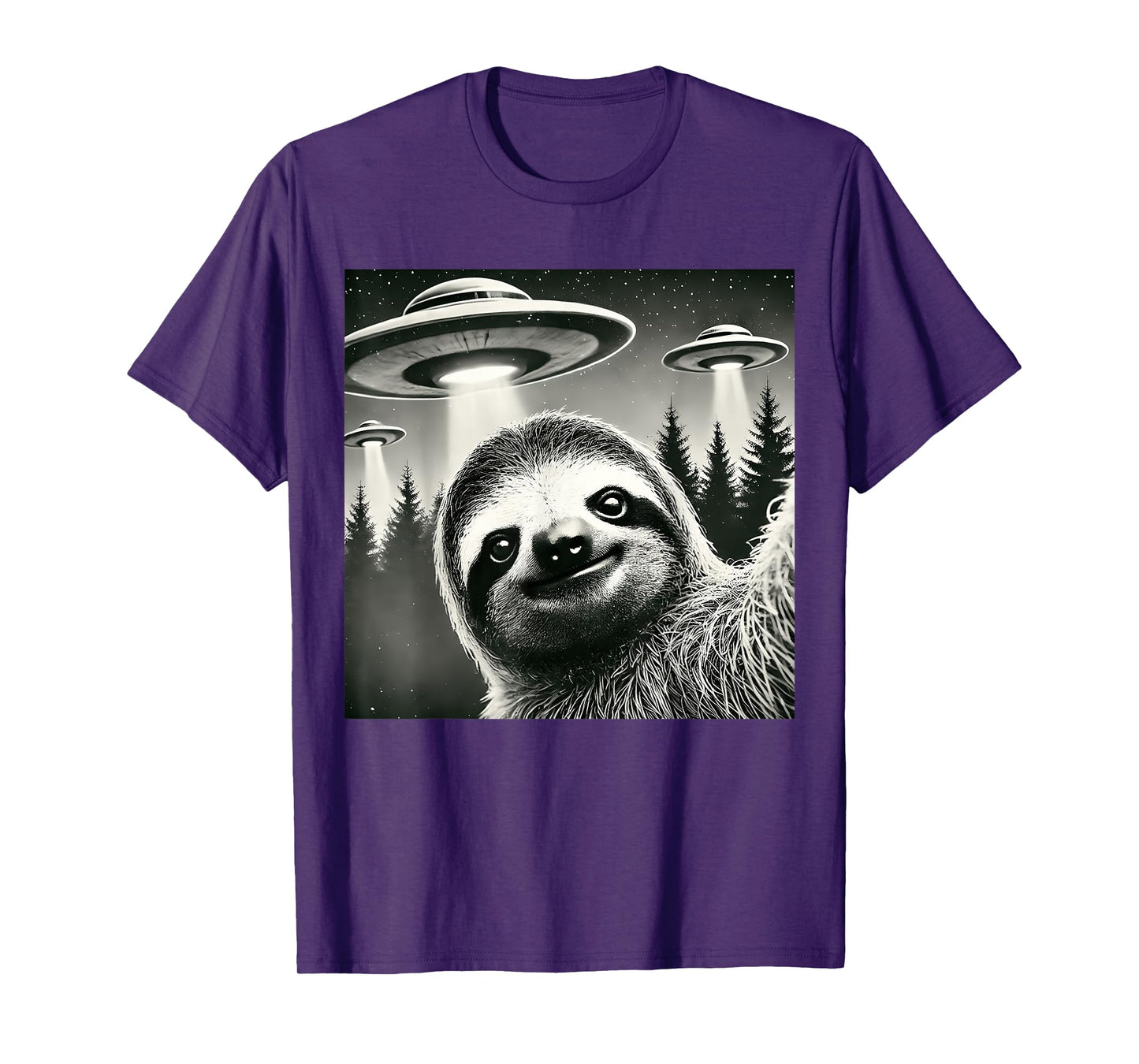 Funny Sloth Selfie UFOs T-Shirt