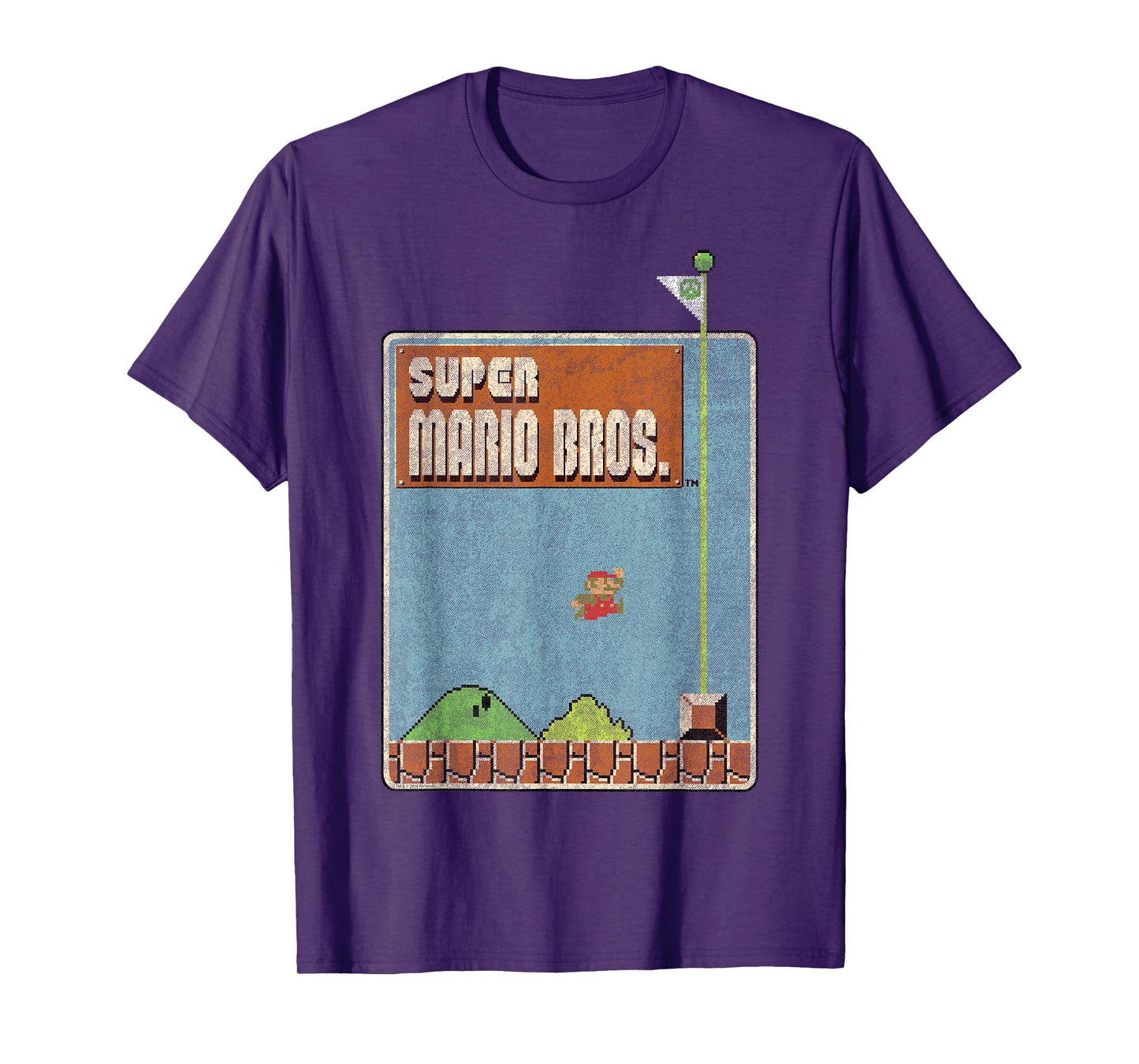 Nintendo Super Mario Bros Game Screen Shot Graphic T-Shirt T-Shirt