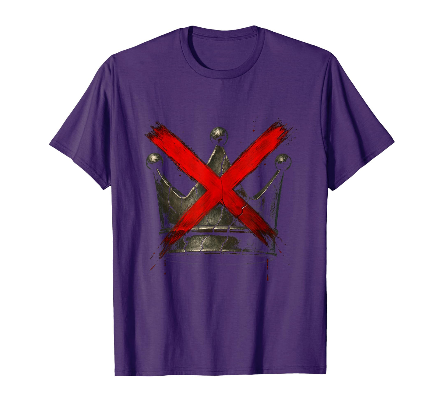 No Kings Grunge Crown Freedom T-Shirt