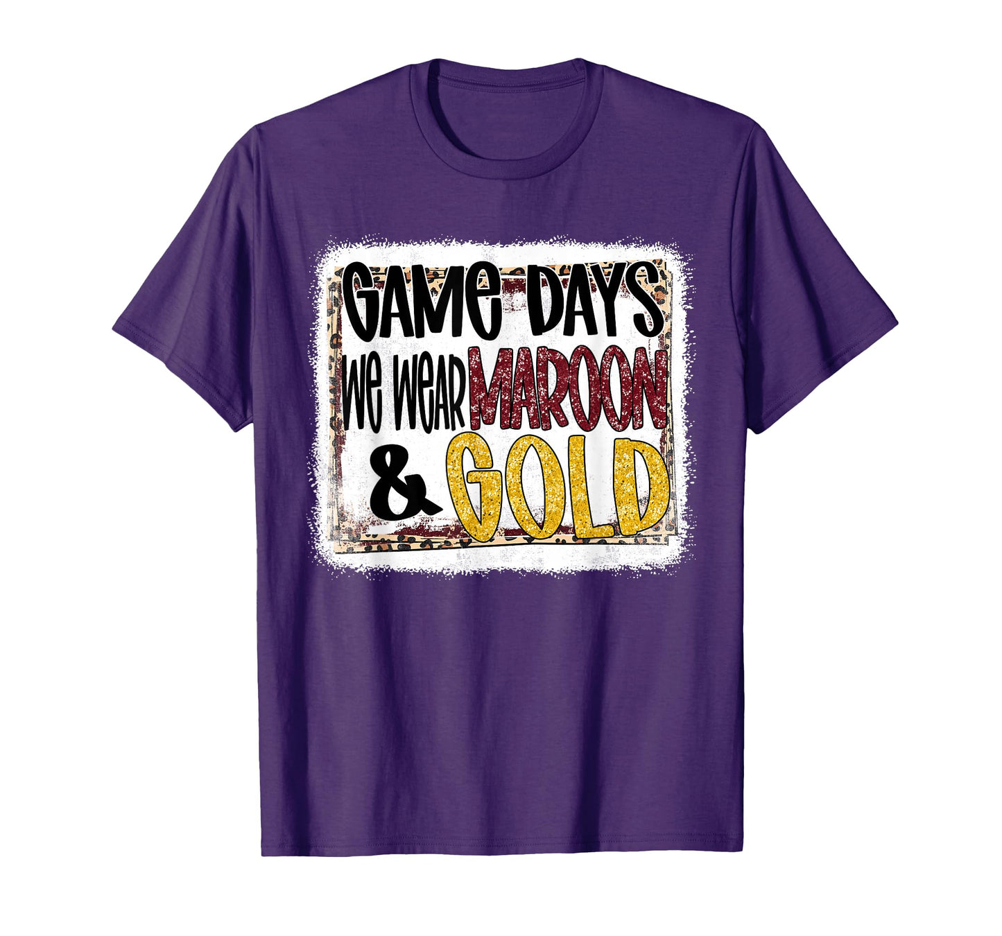 On Gameday Football We Wear Maroon And Gold School Spirit T-Shirt