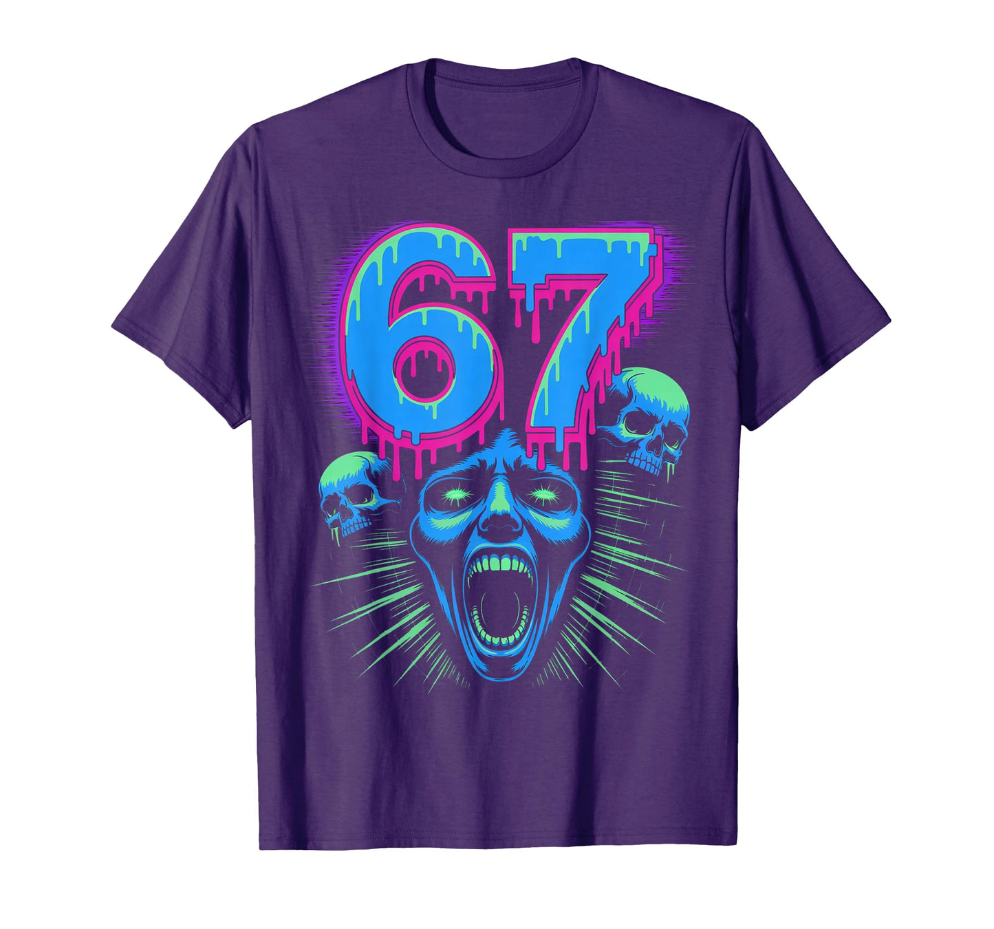 67 Halloween SCP Horror Face Scary Costume Shirt Horror 6 7 T-Shirt