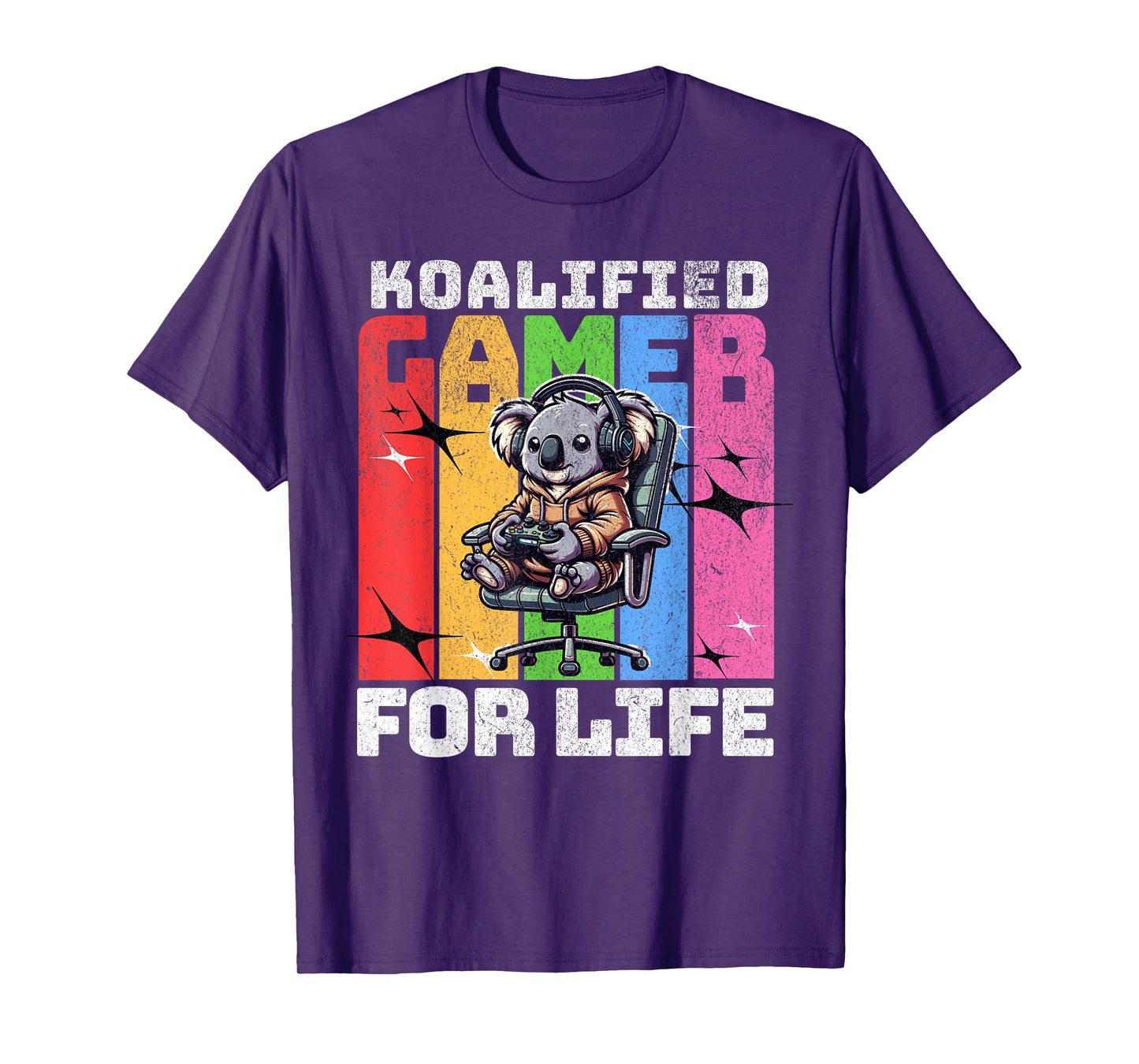 Koalified Gamer Koala Video Game Pun For Boys Kids Men T-Shirt