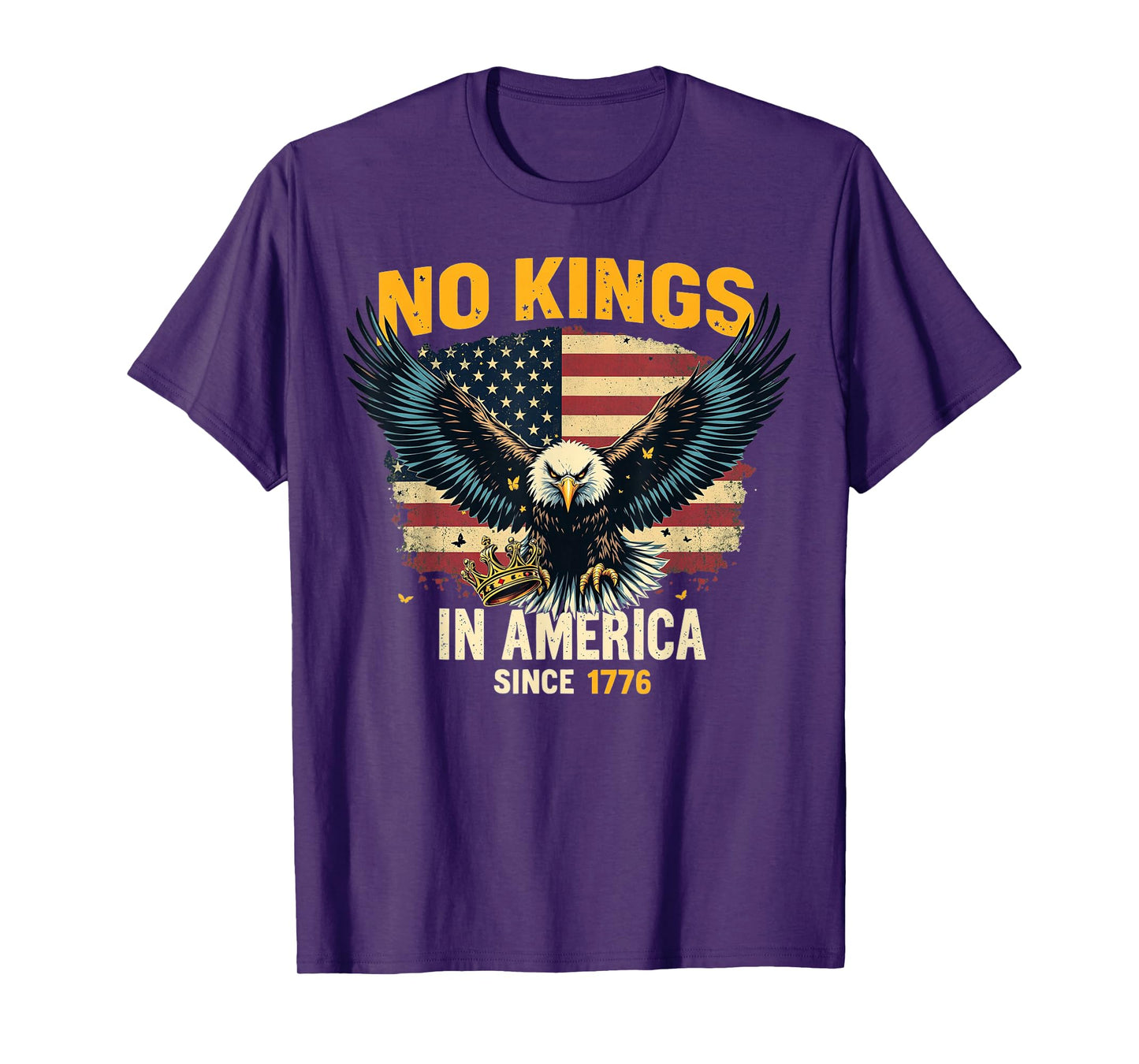 No Kings in America Since 1776 Patriotic Anti Monarchy T-Shirt