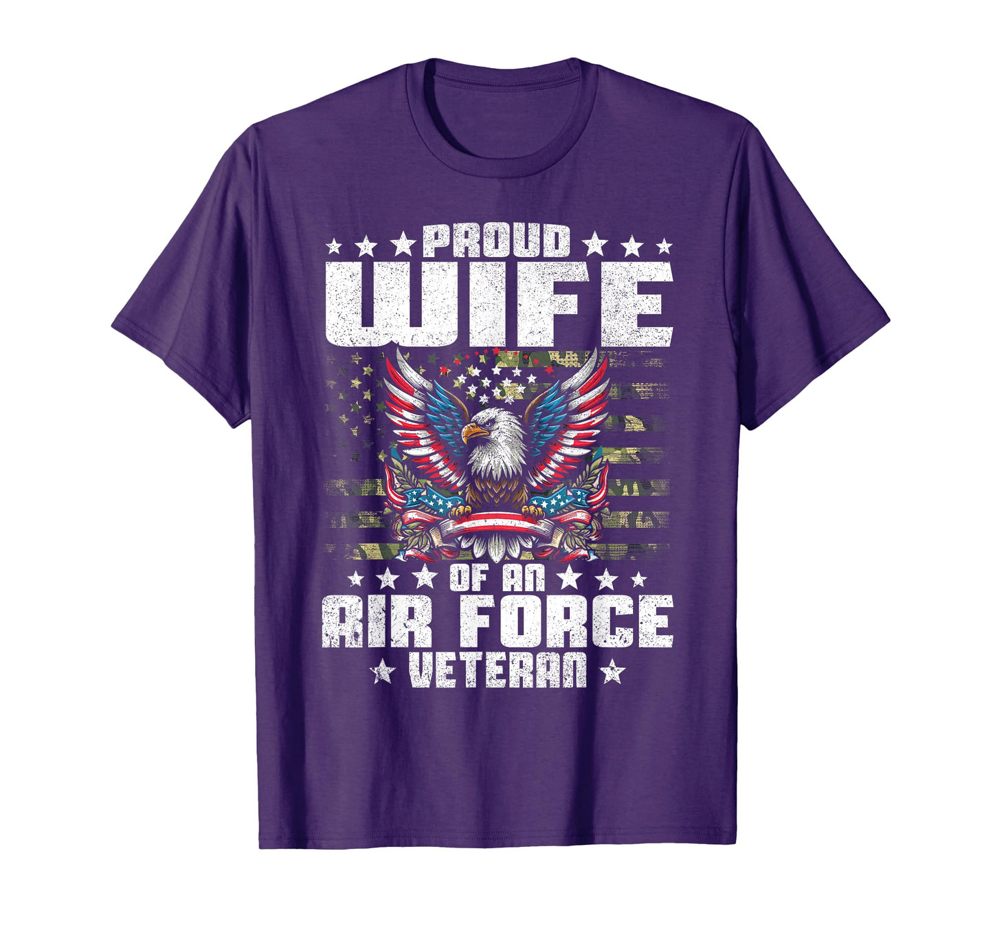 Proud Wife Of An Air Force Veteran Military Vet's Spouse T-Shirt