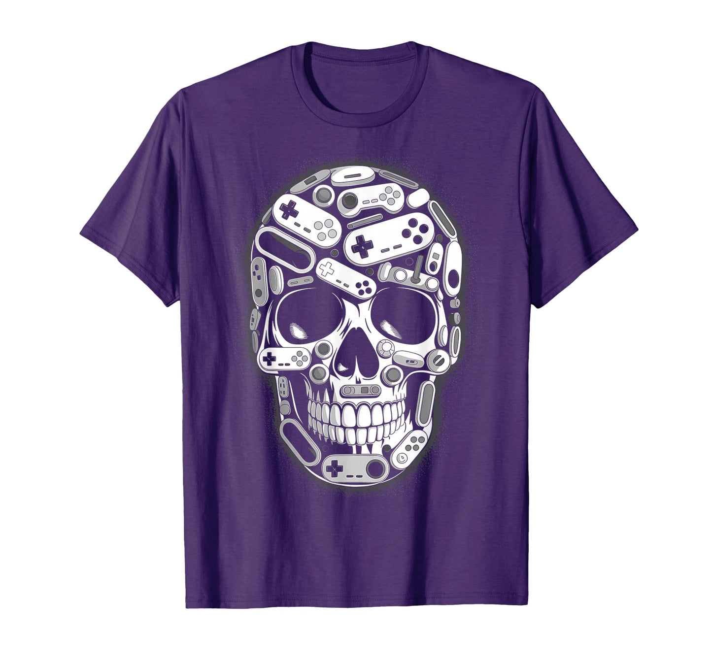 Halloween Skeleton Skull Gamer Boys Men Controller Gaming T-Shirt