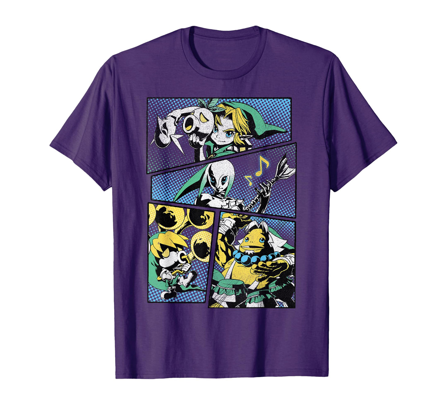 The Legend of Zelda: Majora's Mask Manga Link Hyrule Panels T-Shirt
