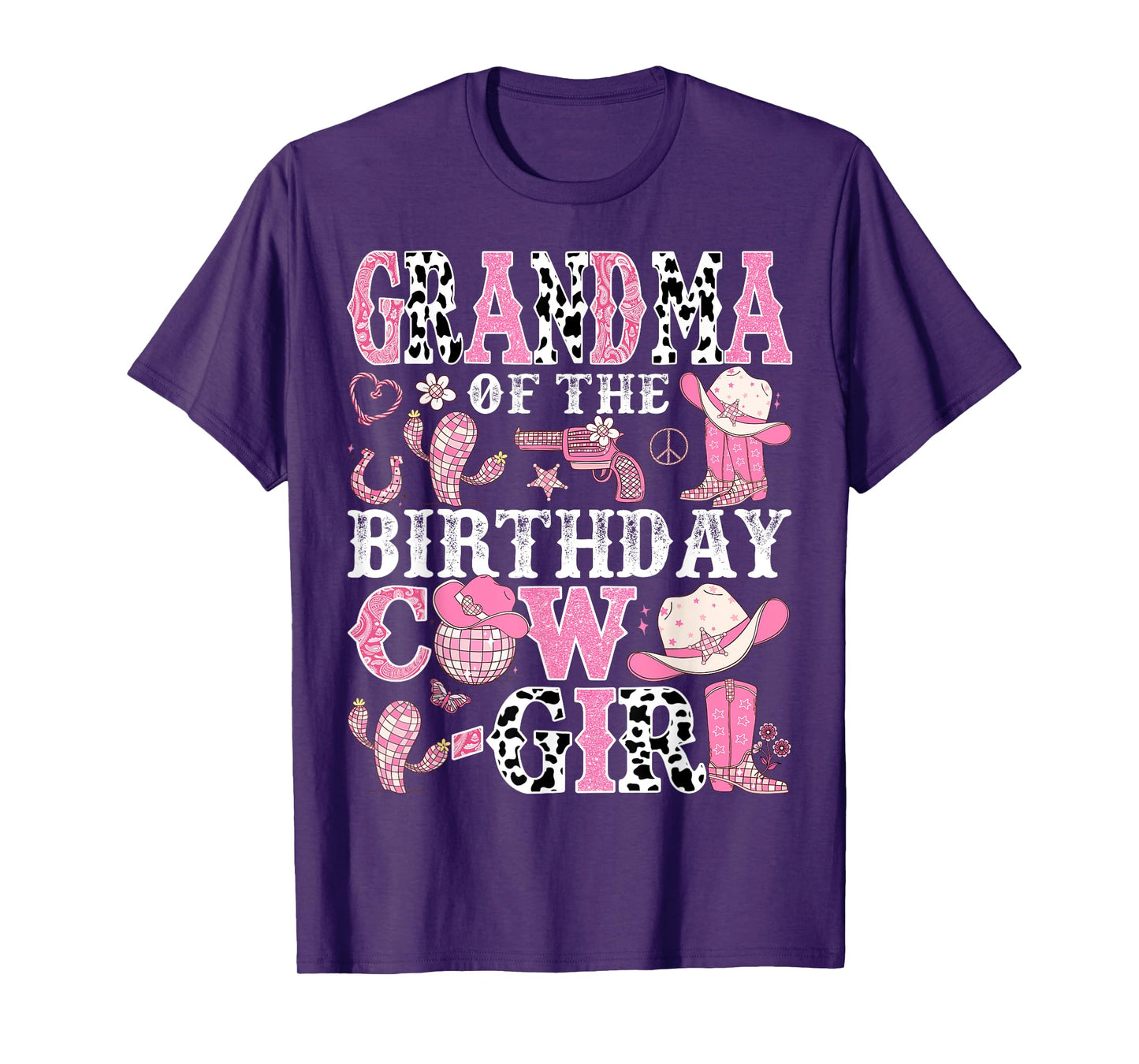 Grandma Of The Birthday Cow-Girl Rodeo CowGirl Birthday T-Shirt