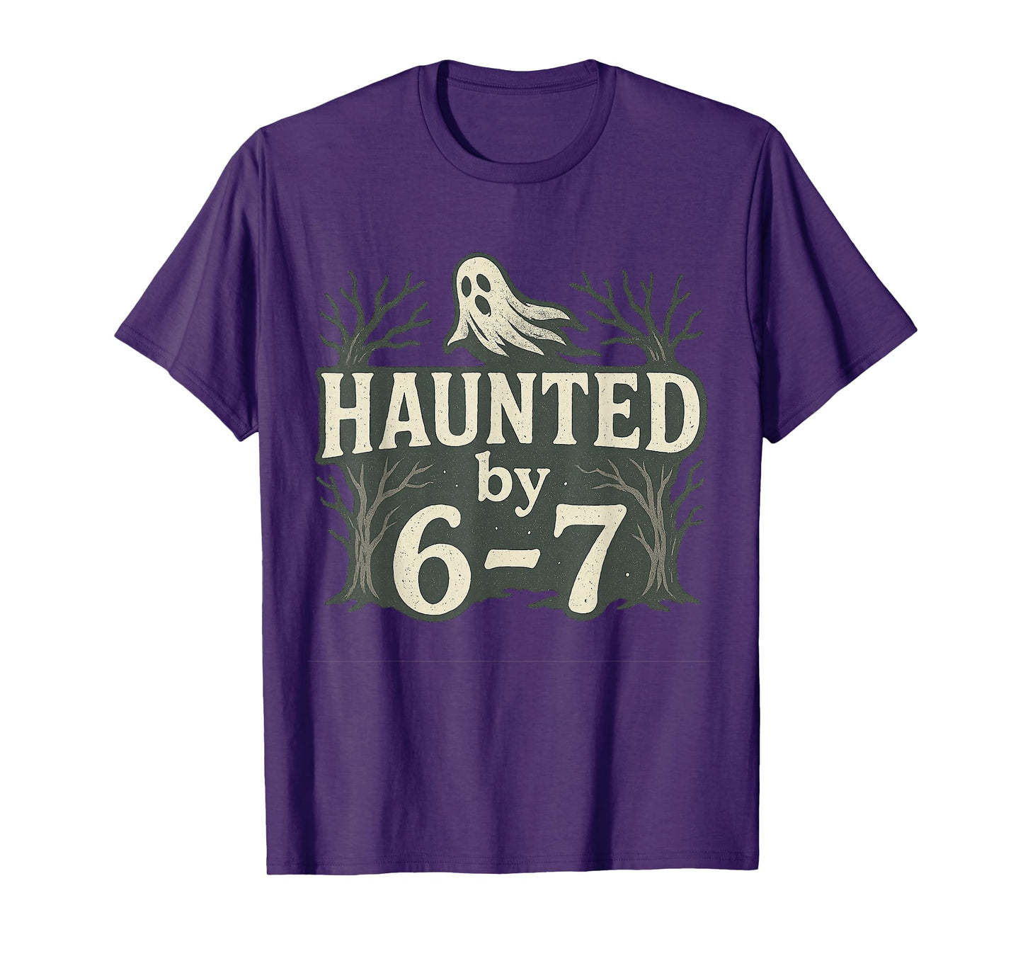 67 Meme Halloween Haunted Ghost - Six Seven Gen Alpha Z T-Shirt