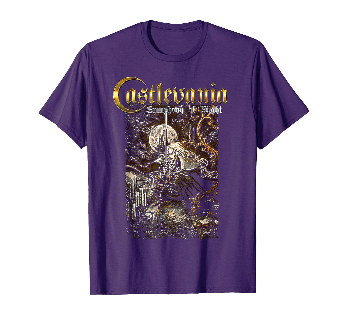 Castlevania Symphony Box Art Gothic Moon Night Retro Gamer T-Shirt