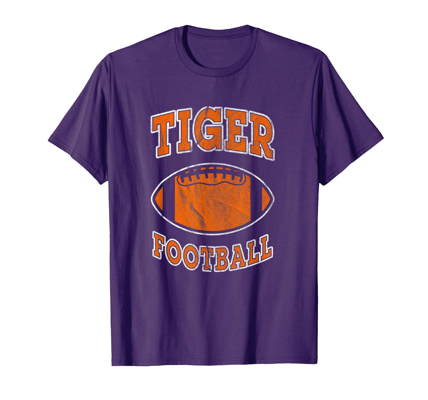 Tiger Football Vintage Distressed T-Shirt