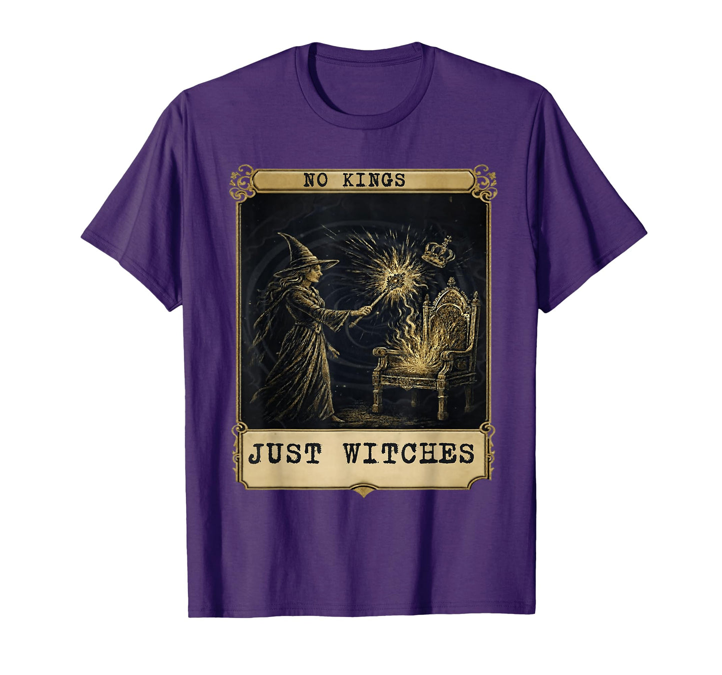 No Kings Just Witches Funny Witchcore Halloween Art T-Shirt