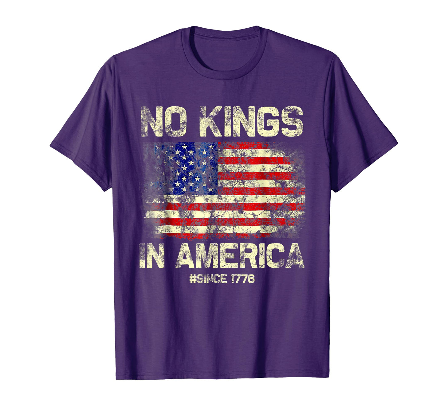 No Kings in America Since 1776 Vintage America Flag No Kings T-Shirt